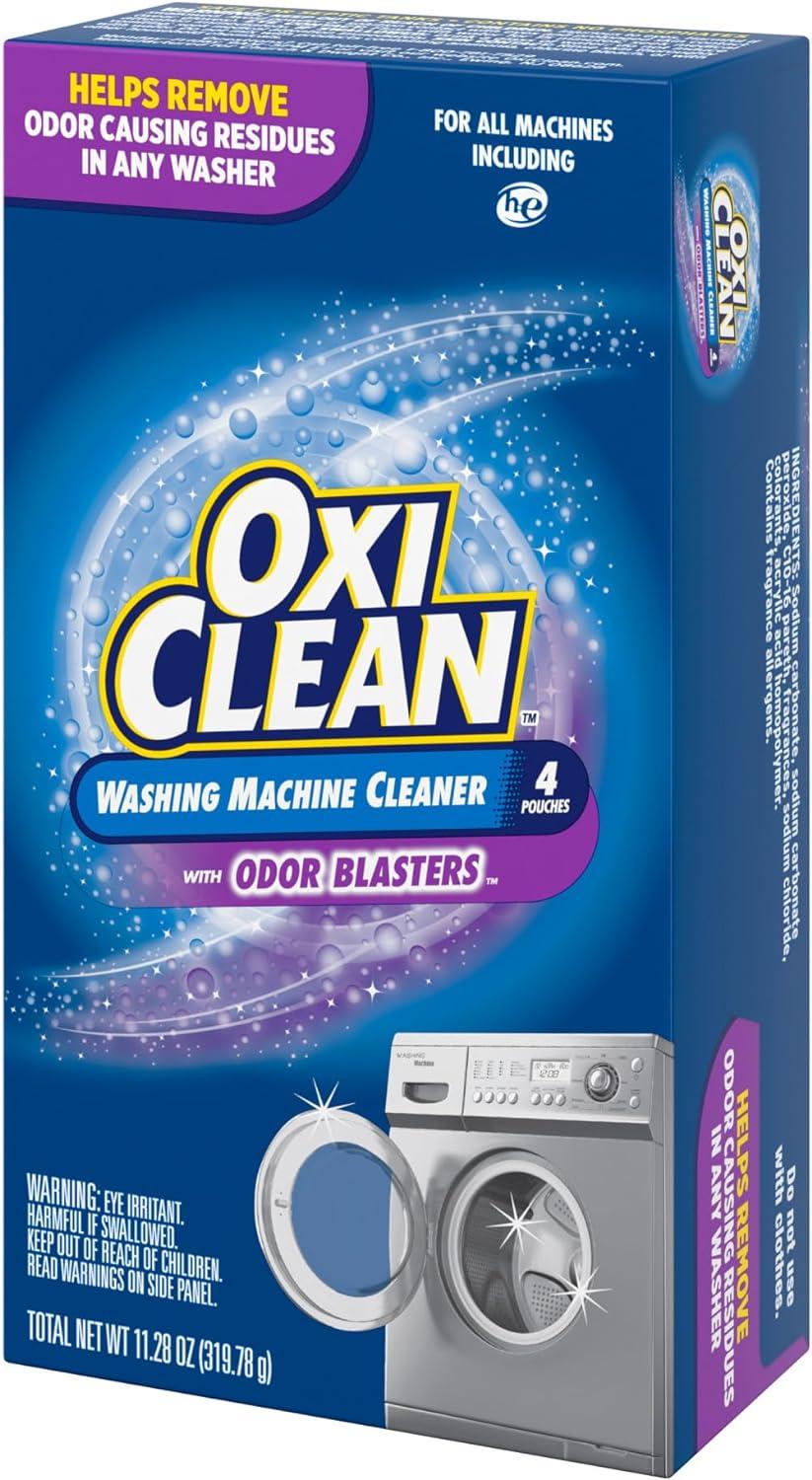 OxiClean Washing Machine Cleaner with Odor Blasters, 4 Count 11.28 oz