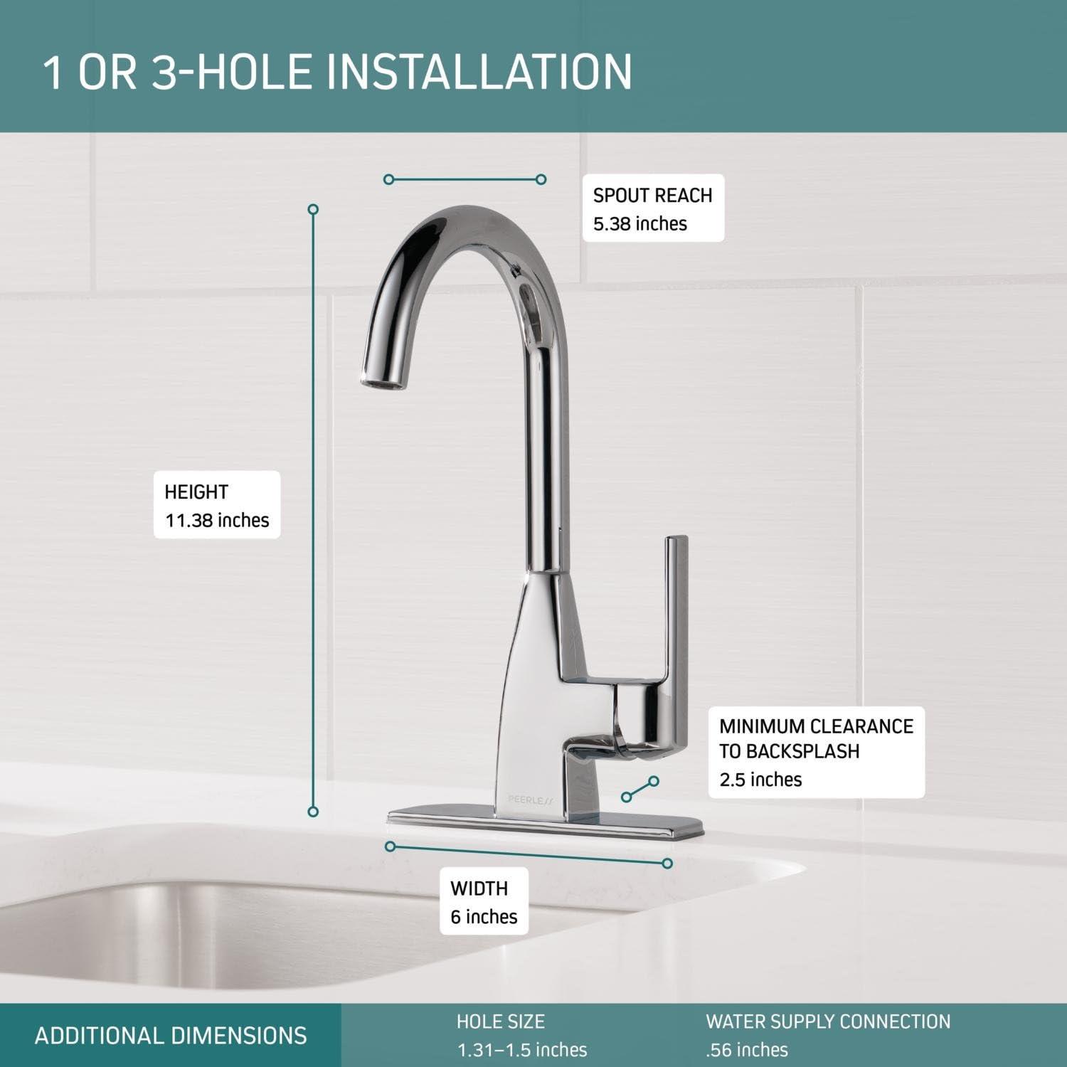 Delta Faucet Peerless P1819lf Xander 1.5 GPM Single Hole Bar Faucet