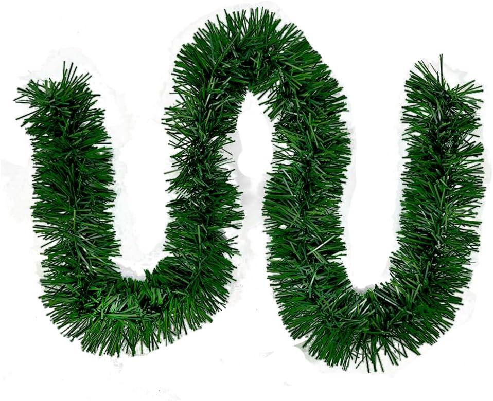 50 Foot Garland | Christmas Garland for Christmas Decorations Indoor or Outdoor | Non-Lit Soft Garland Christmas Decorations | Green Holiday Decor | Home Garden Artificial Greenery (50 FT)