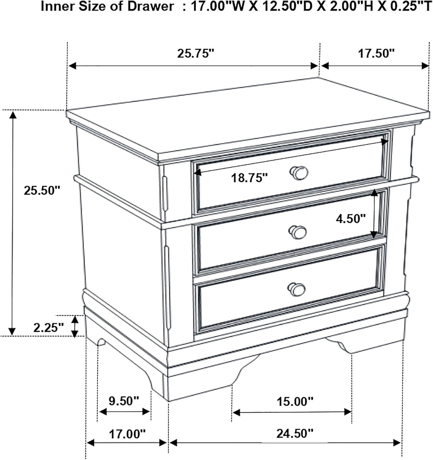 Coaster Home Furnishings Traditional Nightstand, Cappuccino