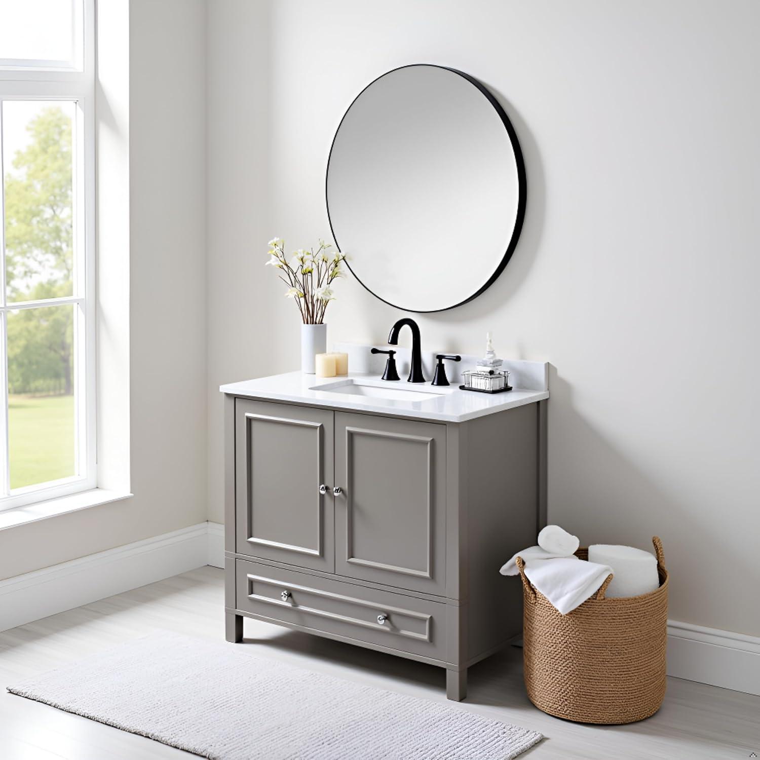 Williamsburg 36"W Transitional Style Vanity Cabinet With Soft Close Doors And Drawers