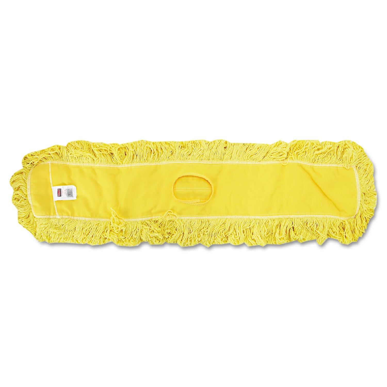 Rubbermaid Commercial Trapper Commercial Dust Mop, Looped-end Launderable, 5" x 48", Yellow