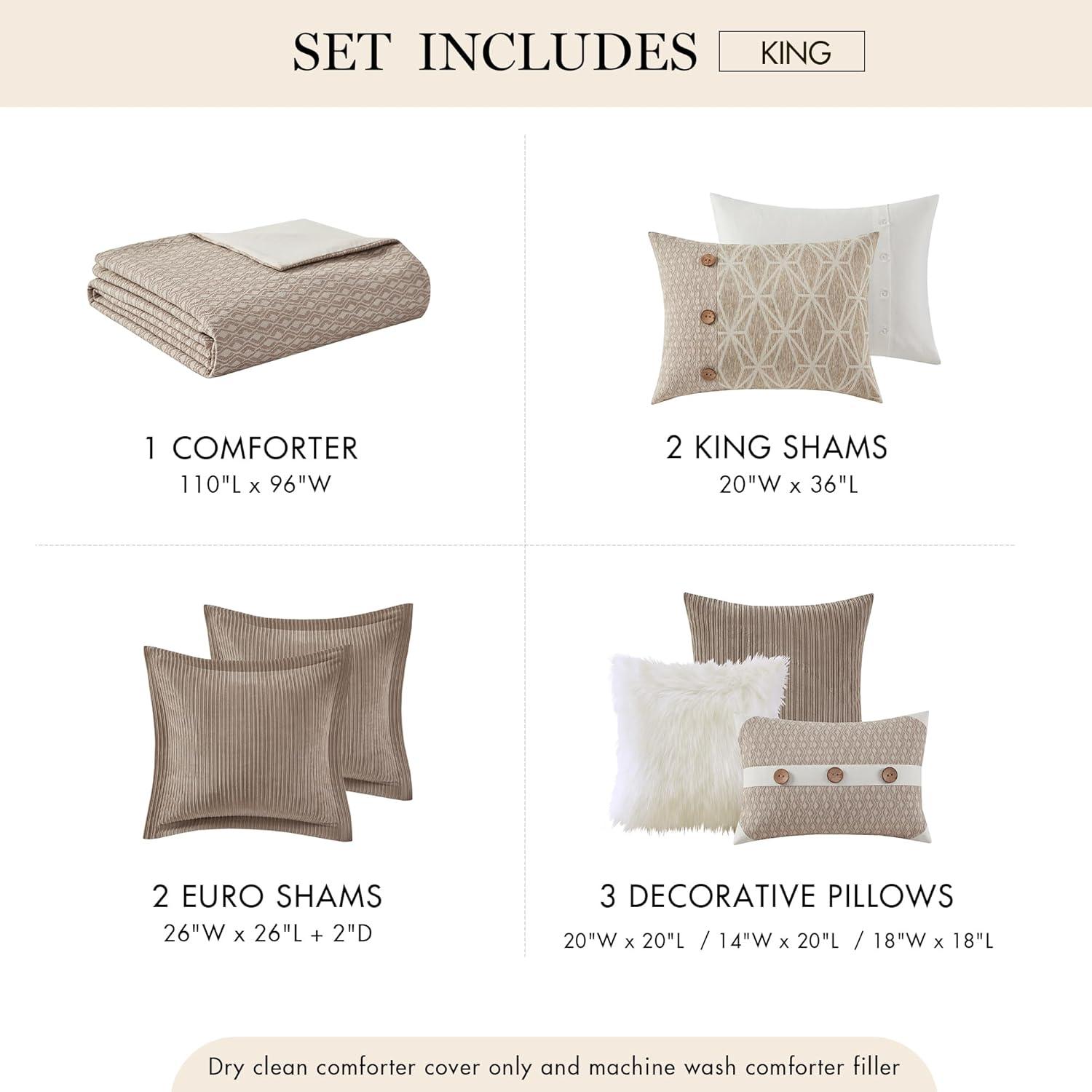 Madison Park Signature Madison Park Signature Grace Geometric Oversized Jacquard Comforter Set