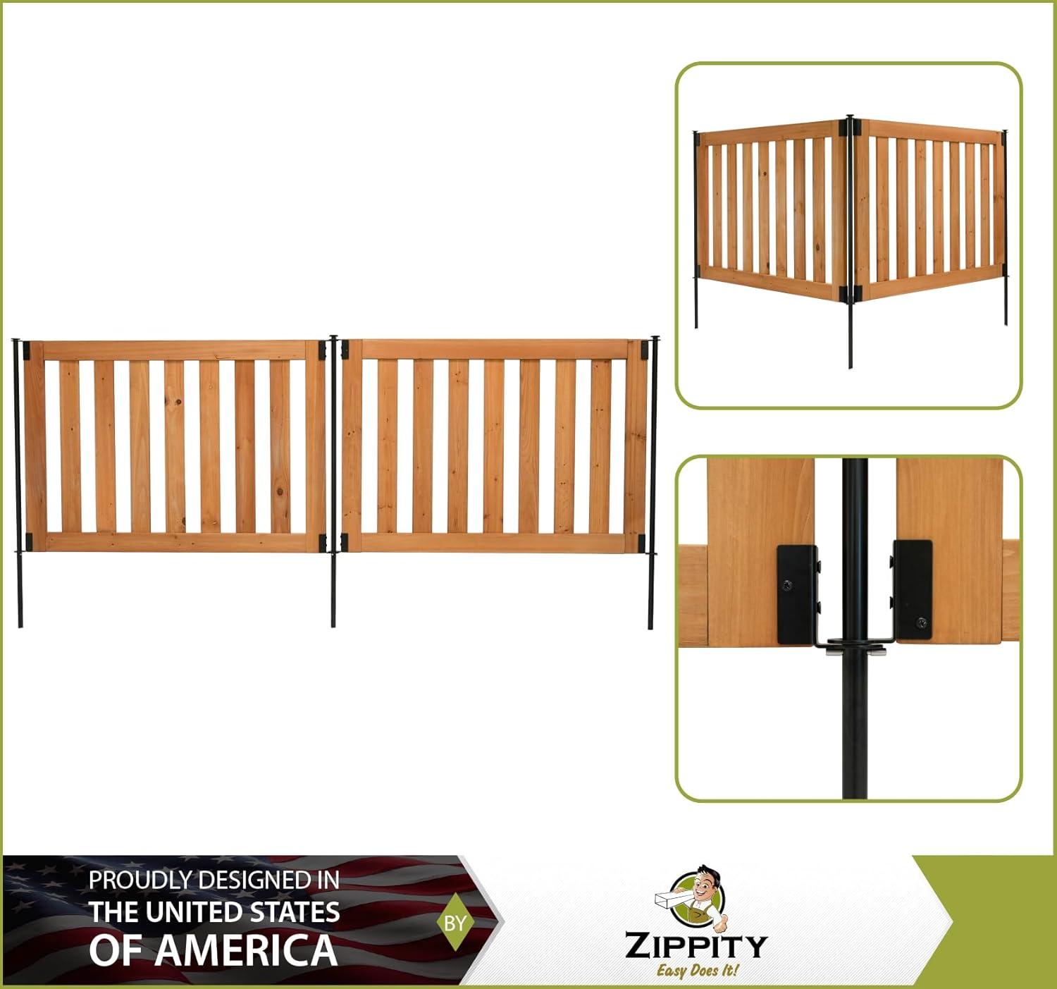 Newberry 48" W x 32" H Cedar Wood No Dig Fence Panels