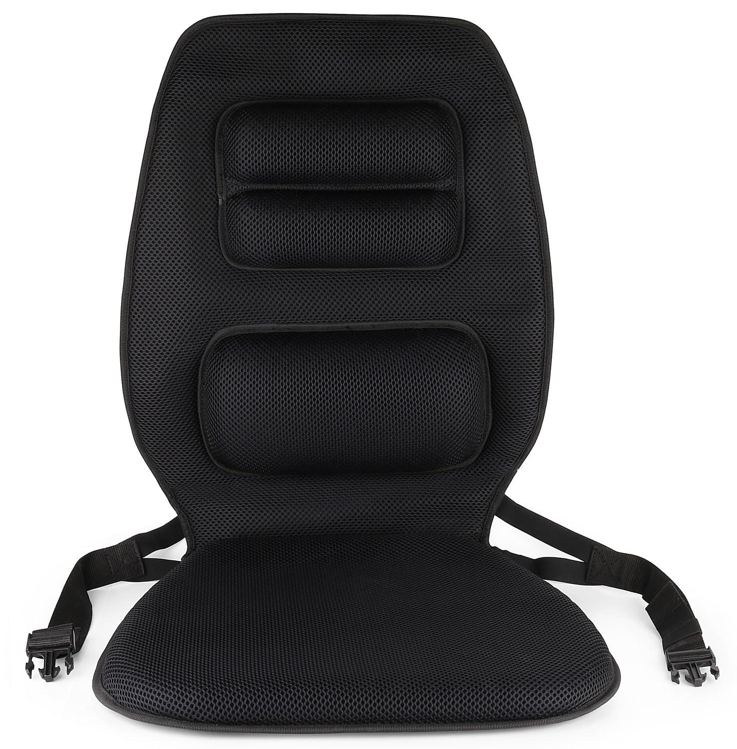 Black and Blue Orthopedic Gel Seat Cushion with Handle