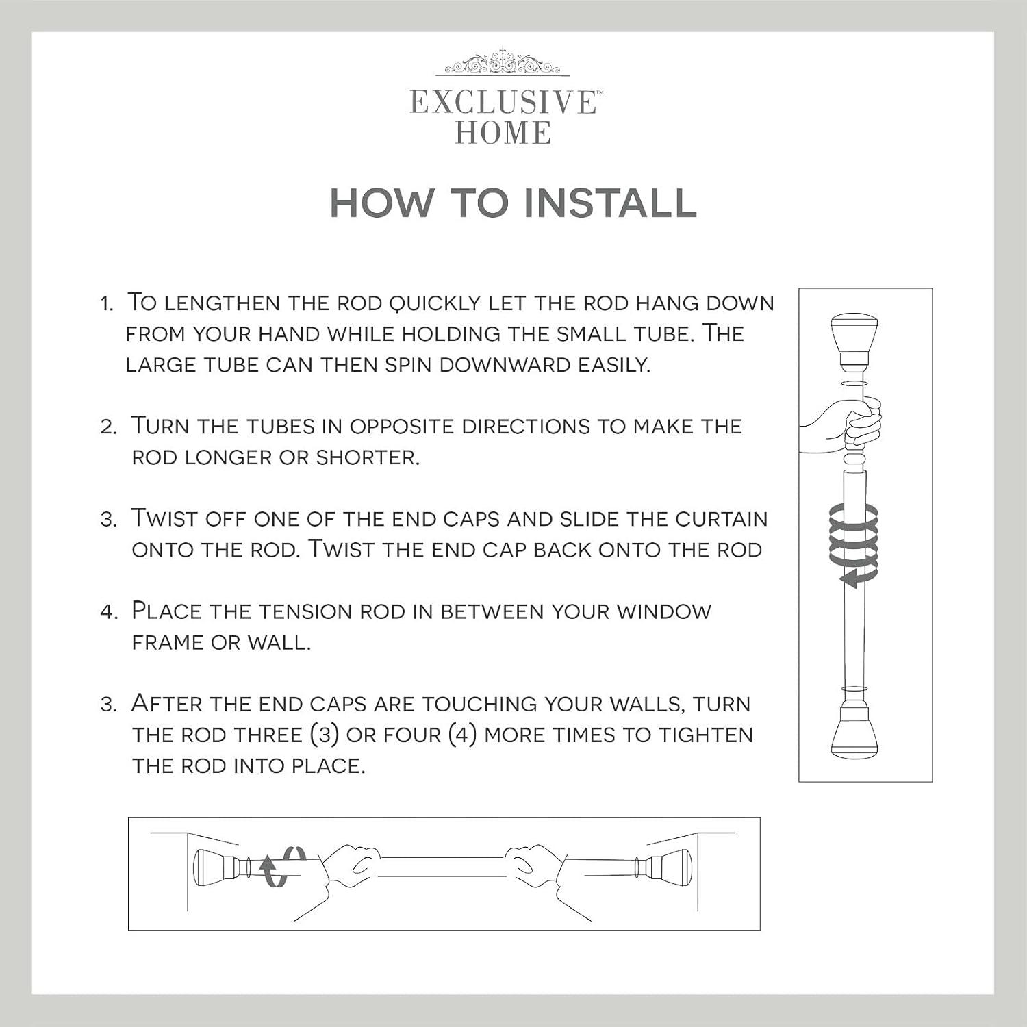 Exclusive Home Adjustable Tension Rod