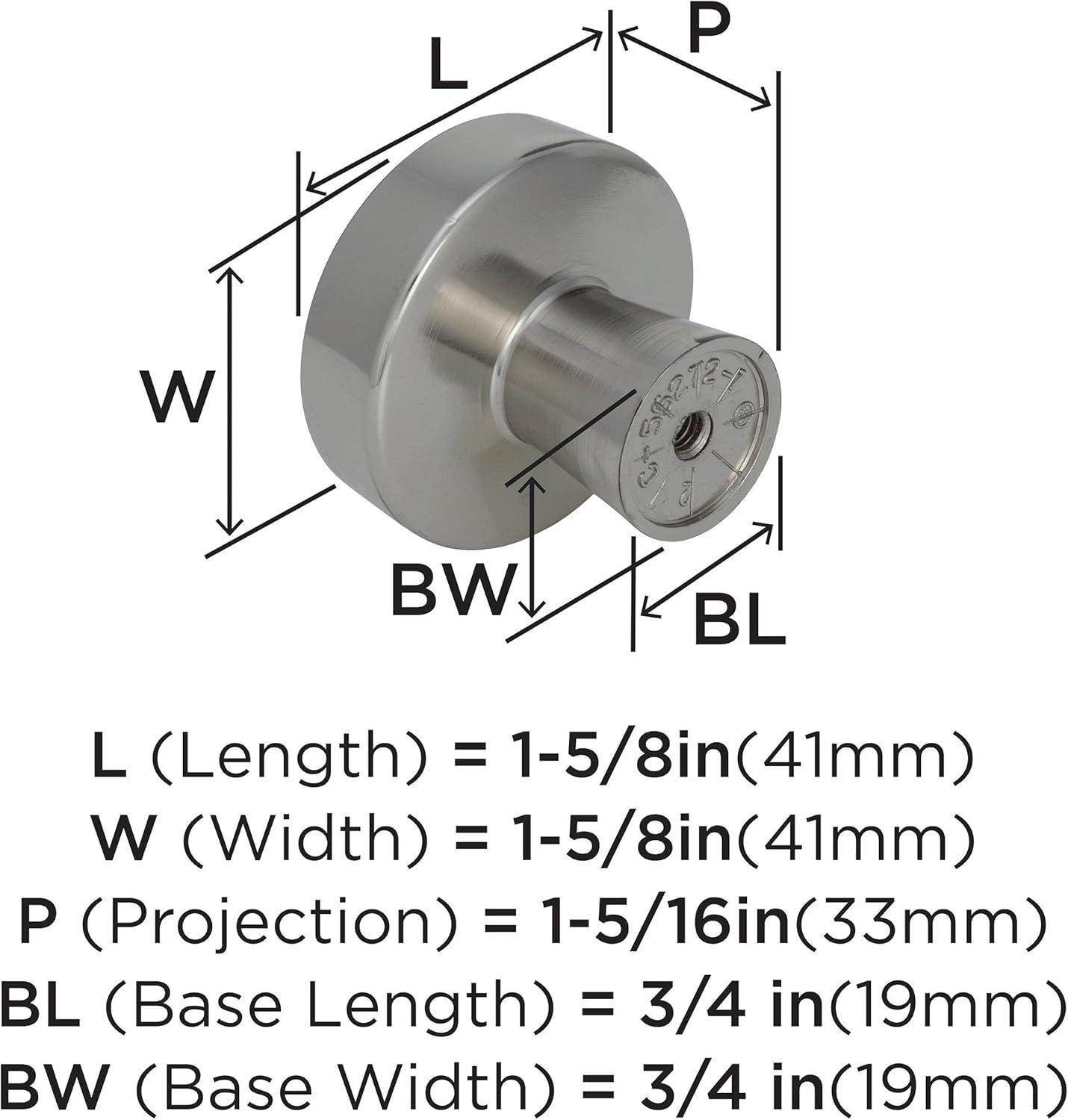 Amerock Blackrock 1-5/8 inch (41mm) Diameter Polished Nickel Cabinet Knob