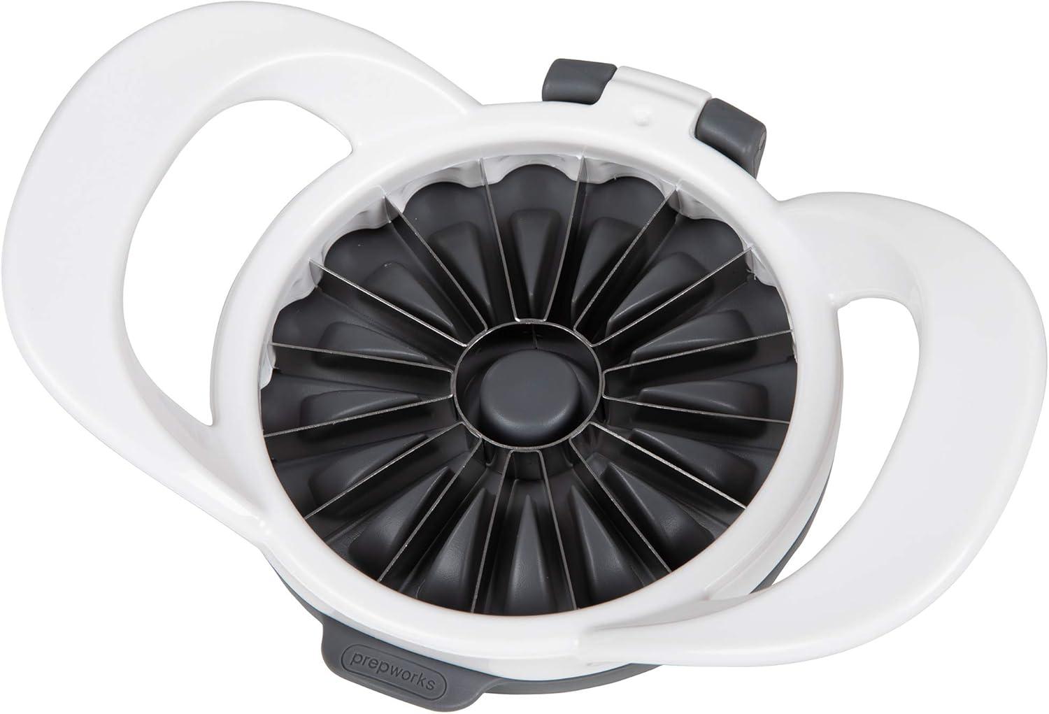 White and Gray 16-Slice Apple Slicer and Corer with Safety Cover