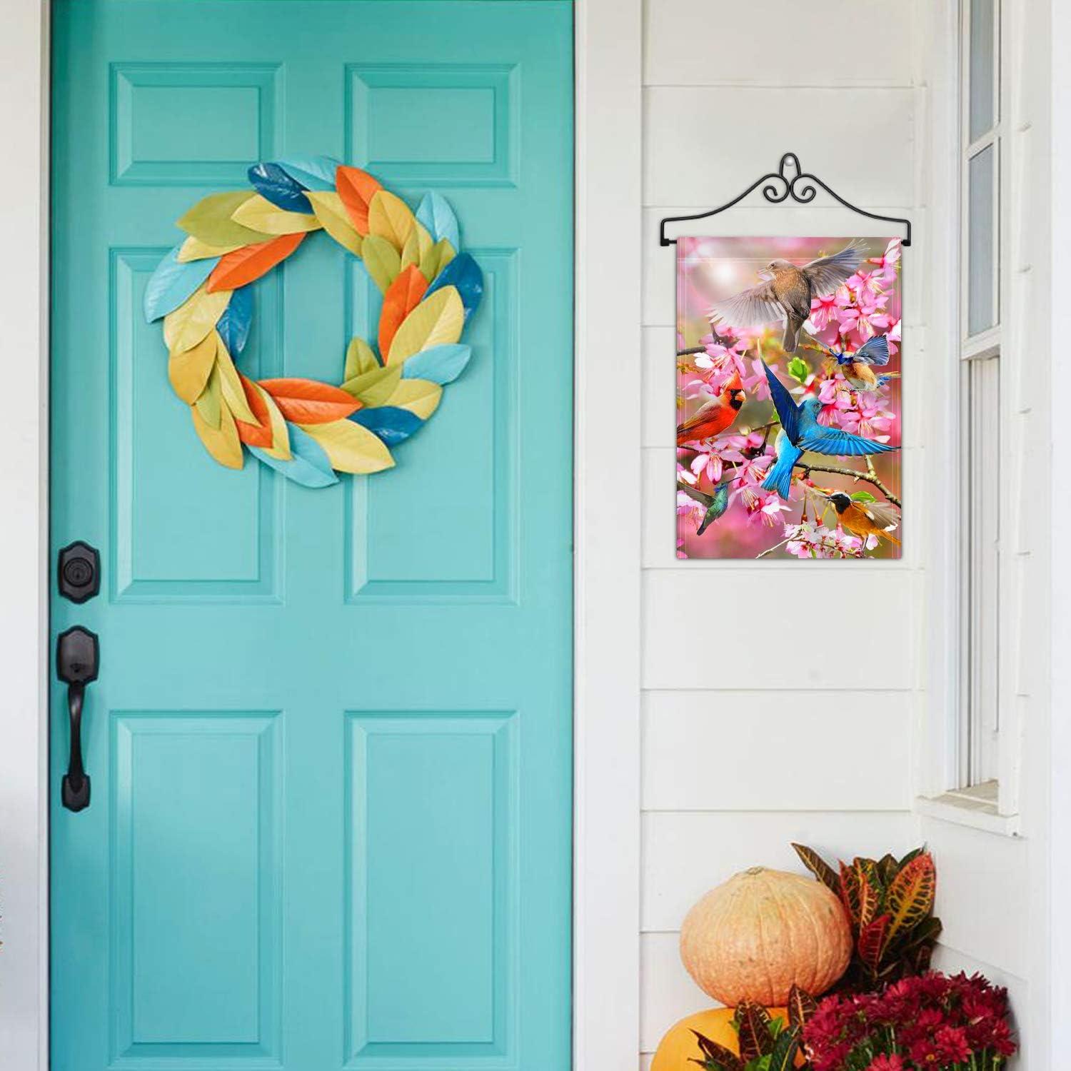 Anley Wrought Iron Garden Flag Hanger - Garden Banner Holder Detached to Use - Rust Resistant & Black Matte Coating