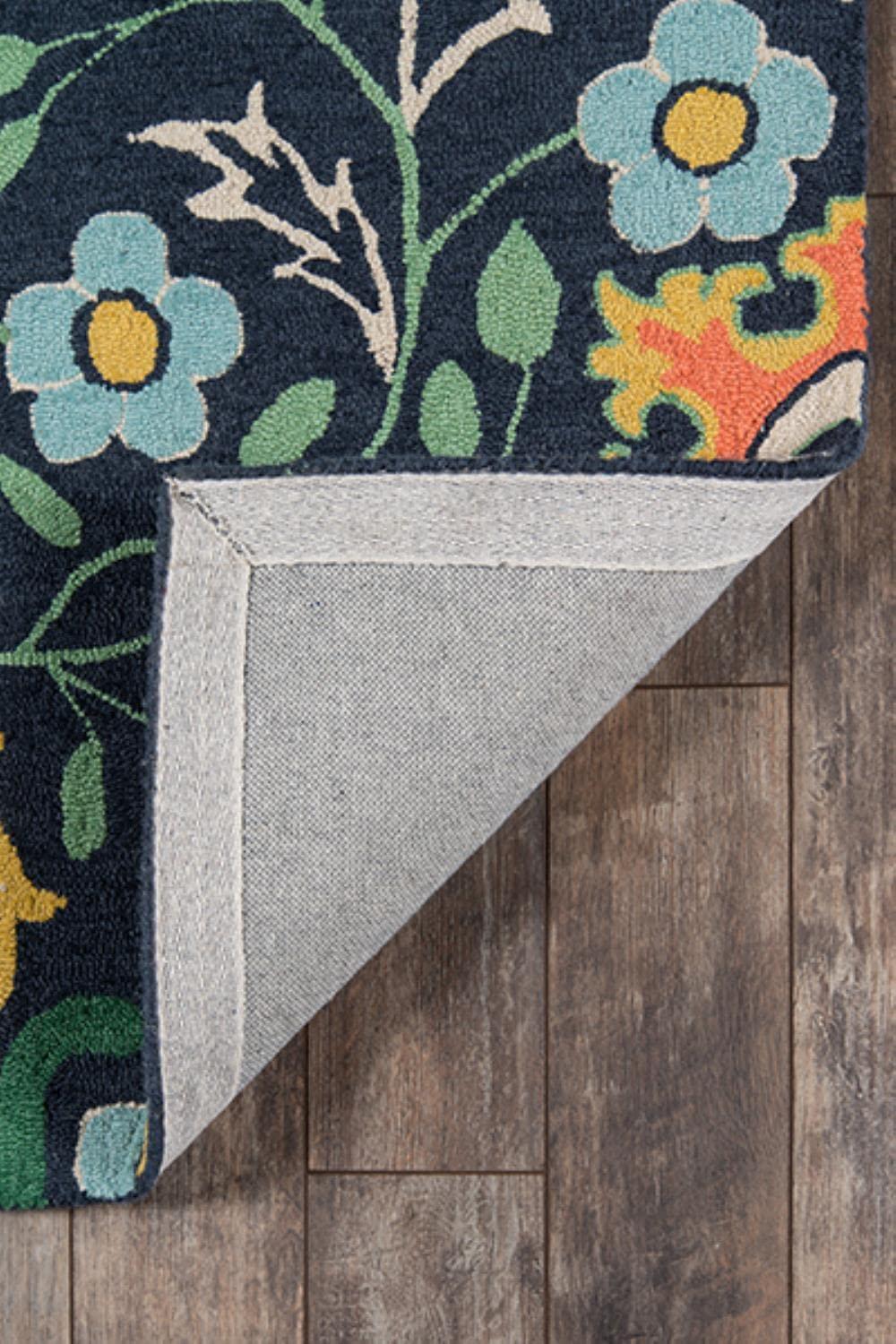 3'9"x5'9" Newport Floral Area Rug Navy Blue - Momeni