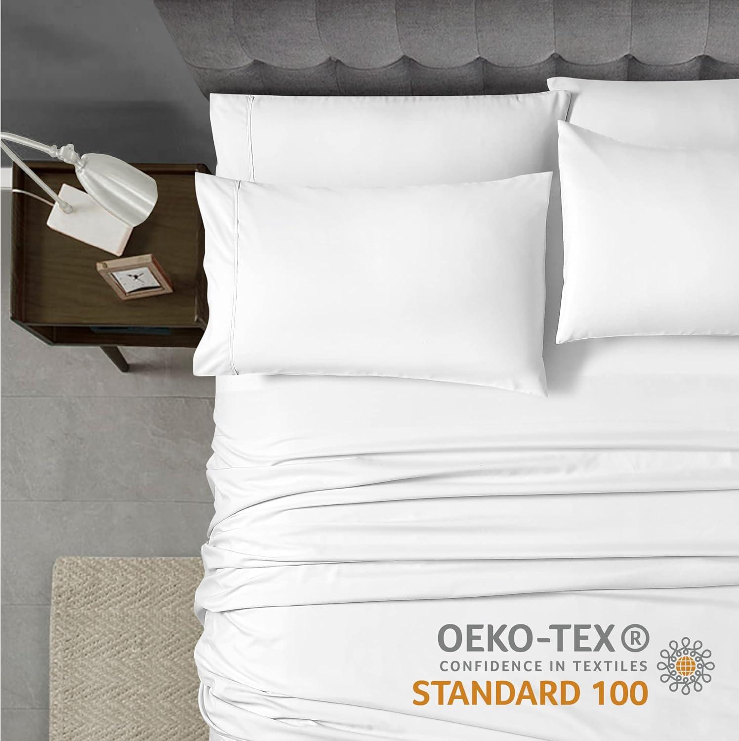 White Queen Microfiber Deep Pocket Sheet Set