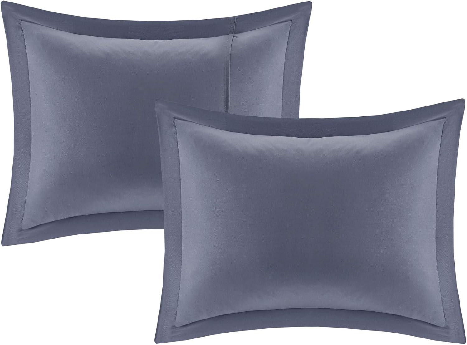 Eddie Full 8pc Complete Bed Set, Including Sheets Blue/Gray: Intelligent Design Microfiber, Hypoallergenic, OEKO-TEX Certified