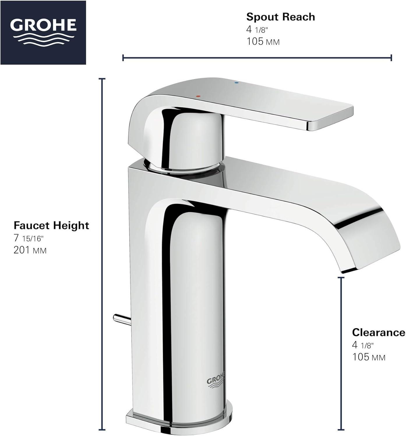 Grohe 23 868 Defined 1.2 GPM Single Hole Bathroom Faucet - Chrome