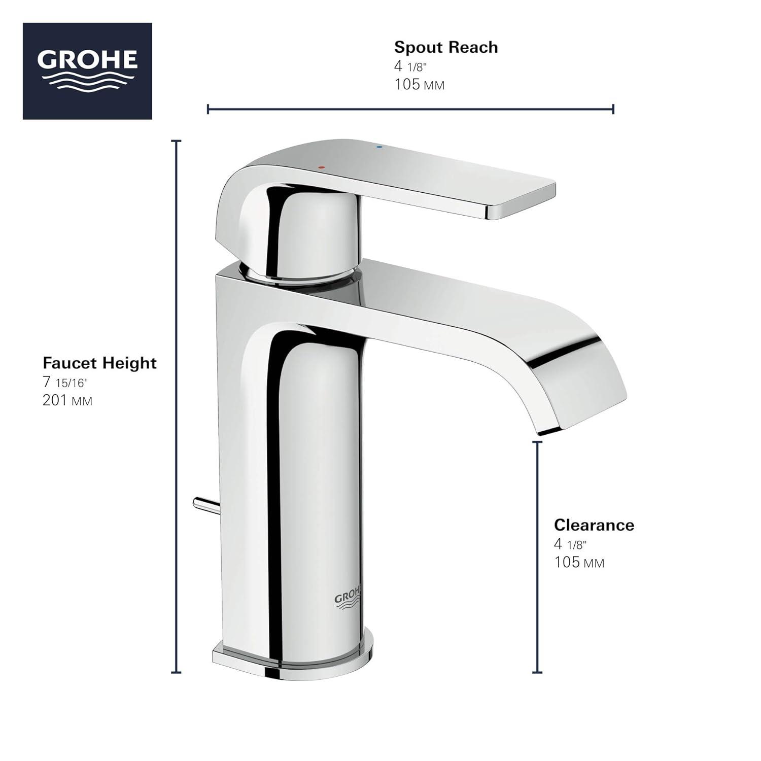 Grohe 23 868 Defined 1.2 GPM Single Hole Bathroom Faucet - Chrome