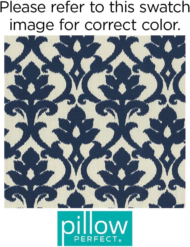 Pillow Perfect Essence Onyx Damask Indoor/Outdoor Reversible Throw Pillow (Set of 2)