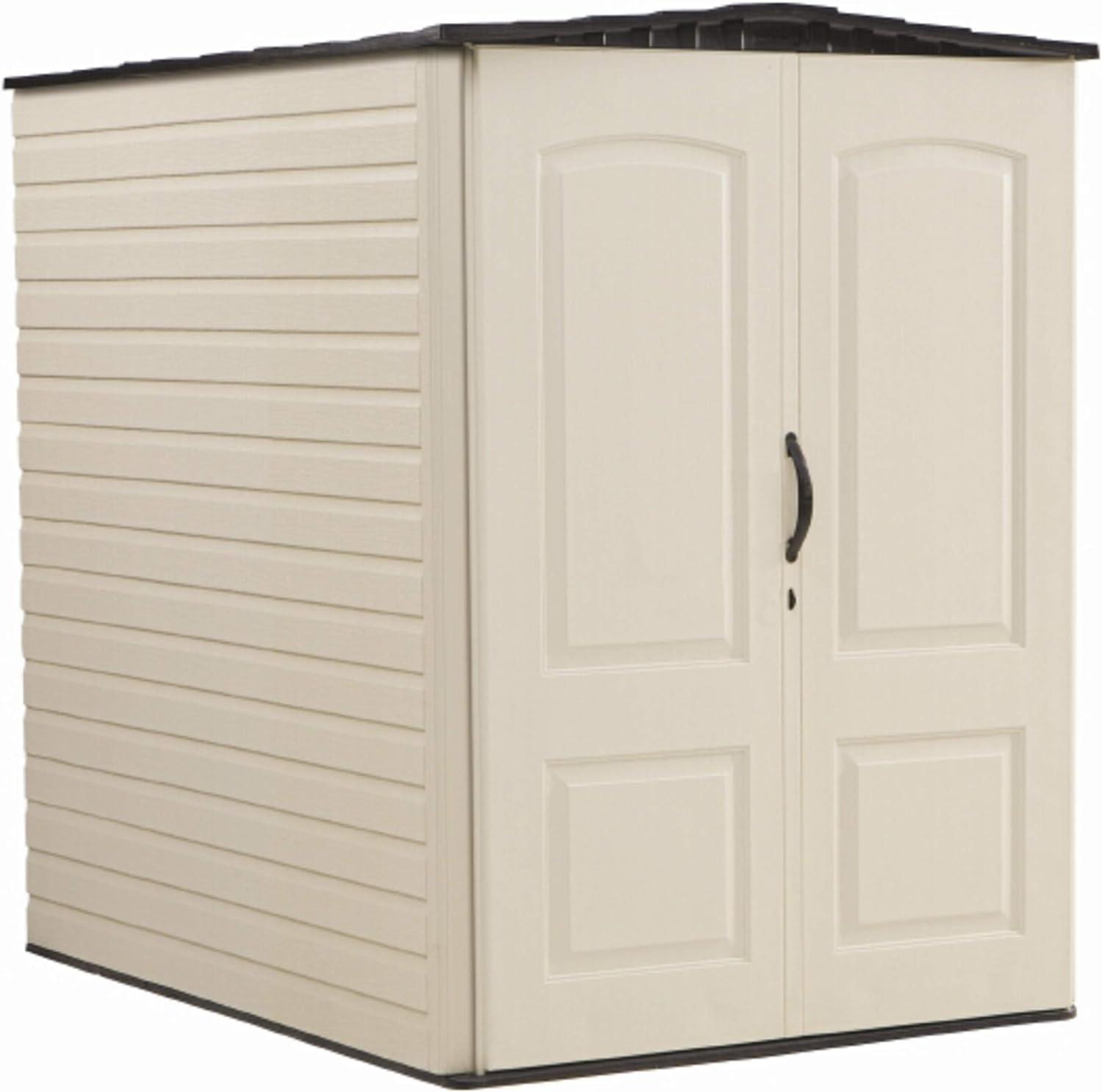 Rubbermaid Outdoor Large Vertical Storage Shed, Resin, 6 ft. 3 in. x 4 ft. 8 in.