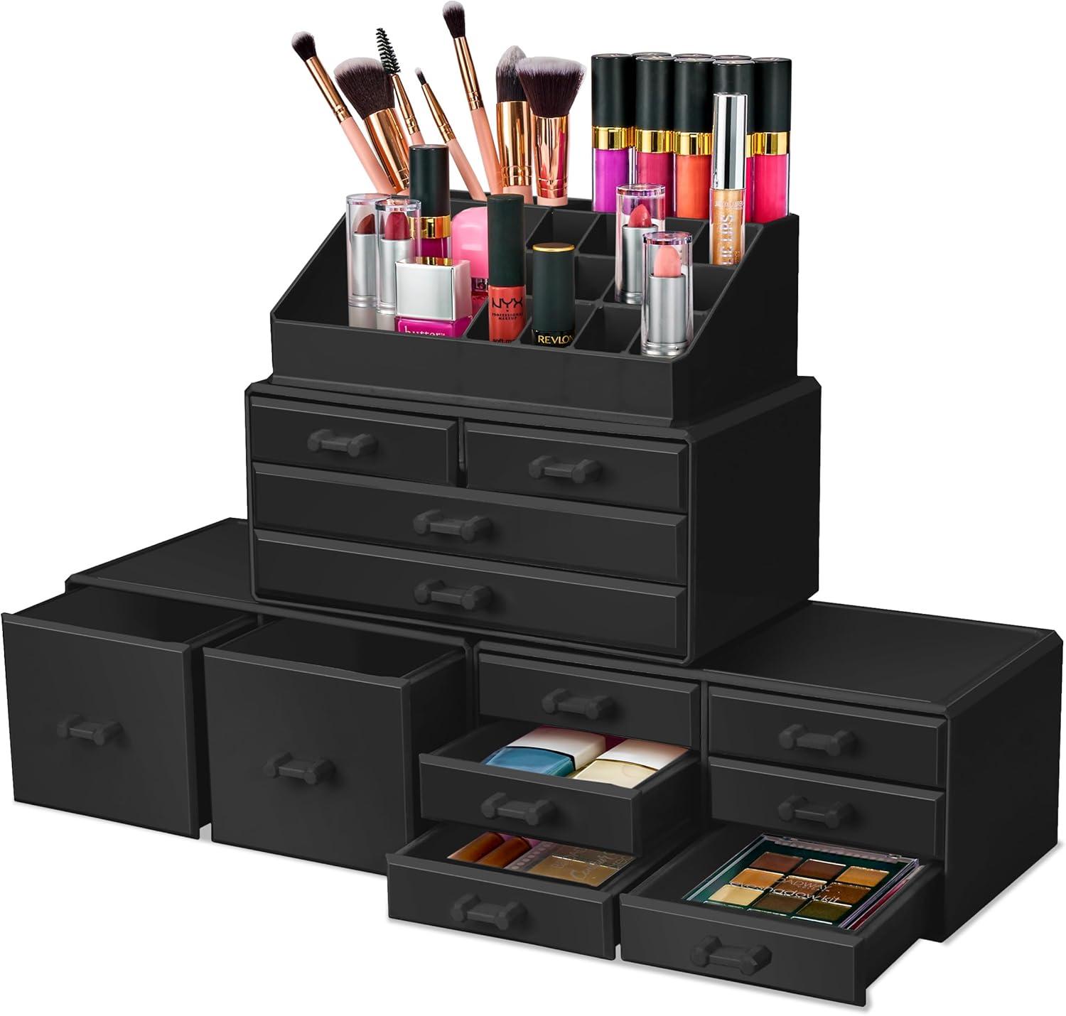 Sorbus Makeup Organizer with Lipstick, Brush Holders, Large 12 Drawers