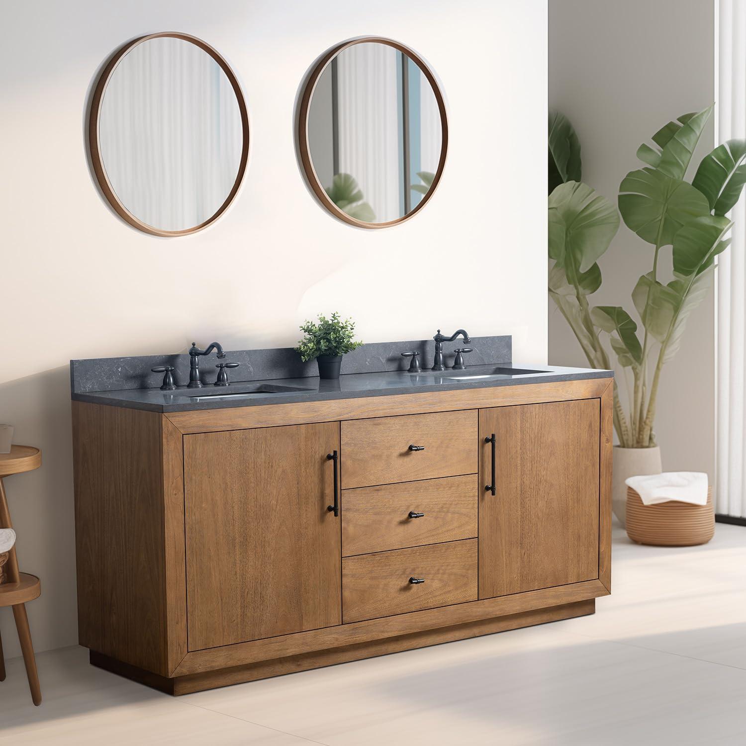 Vanity Art 72" Free Standing Double Bathroom Vanity