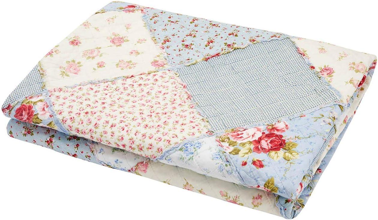 Shallow Sea Twin Cotton Reversible Patchwork Quilt