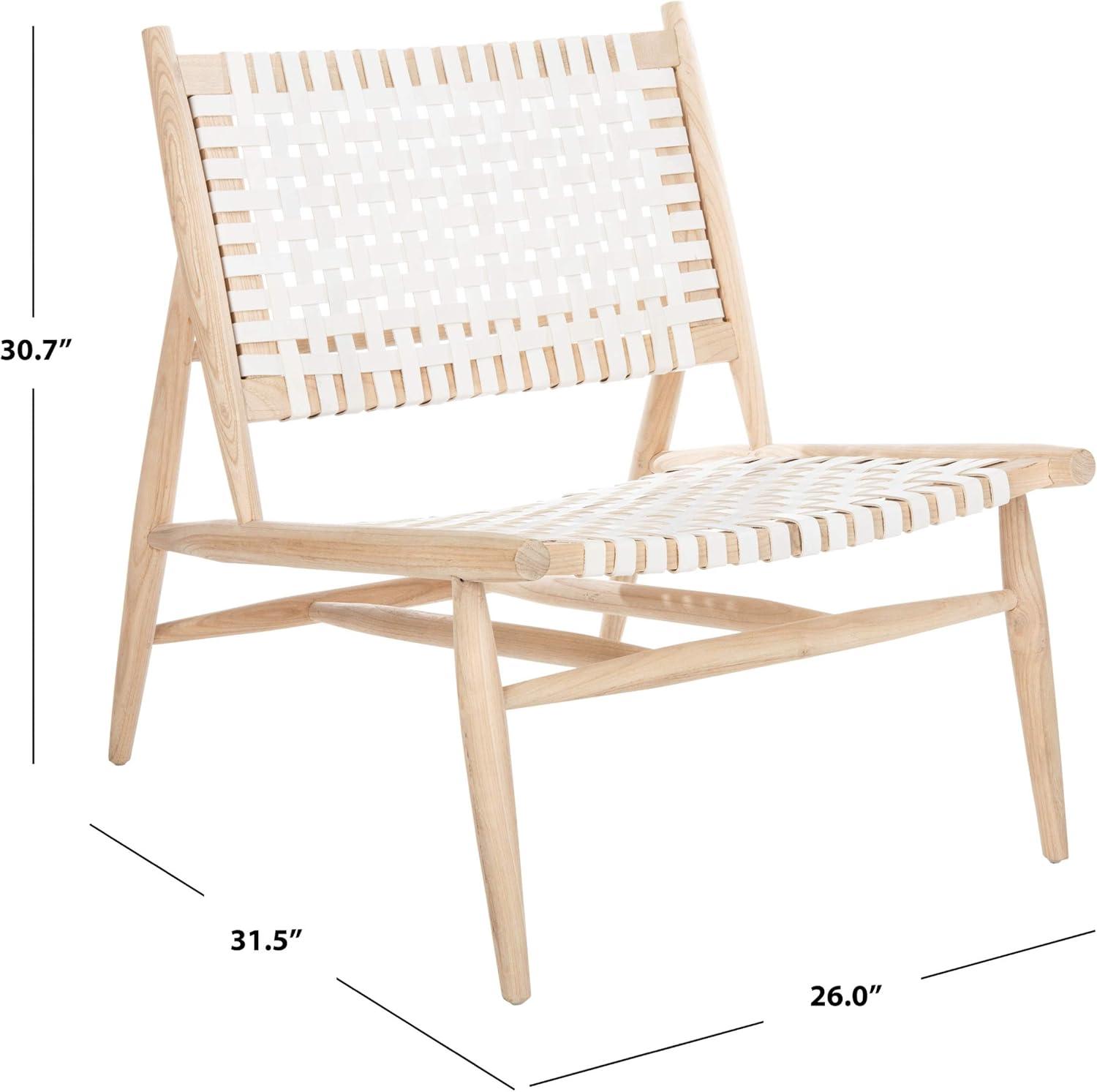 Soleil Accent Chair - ACH1001 - White/Natural - Safavieh