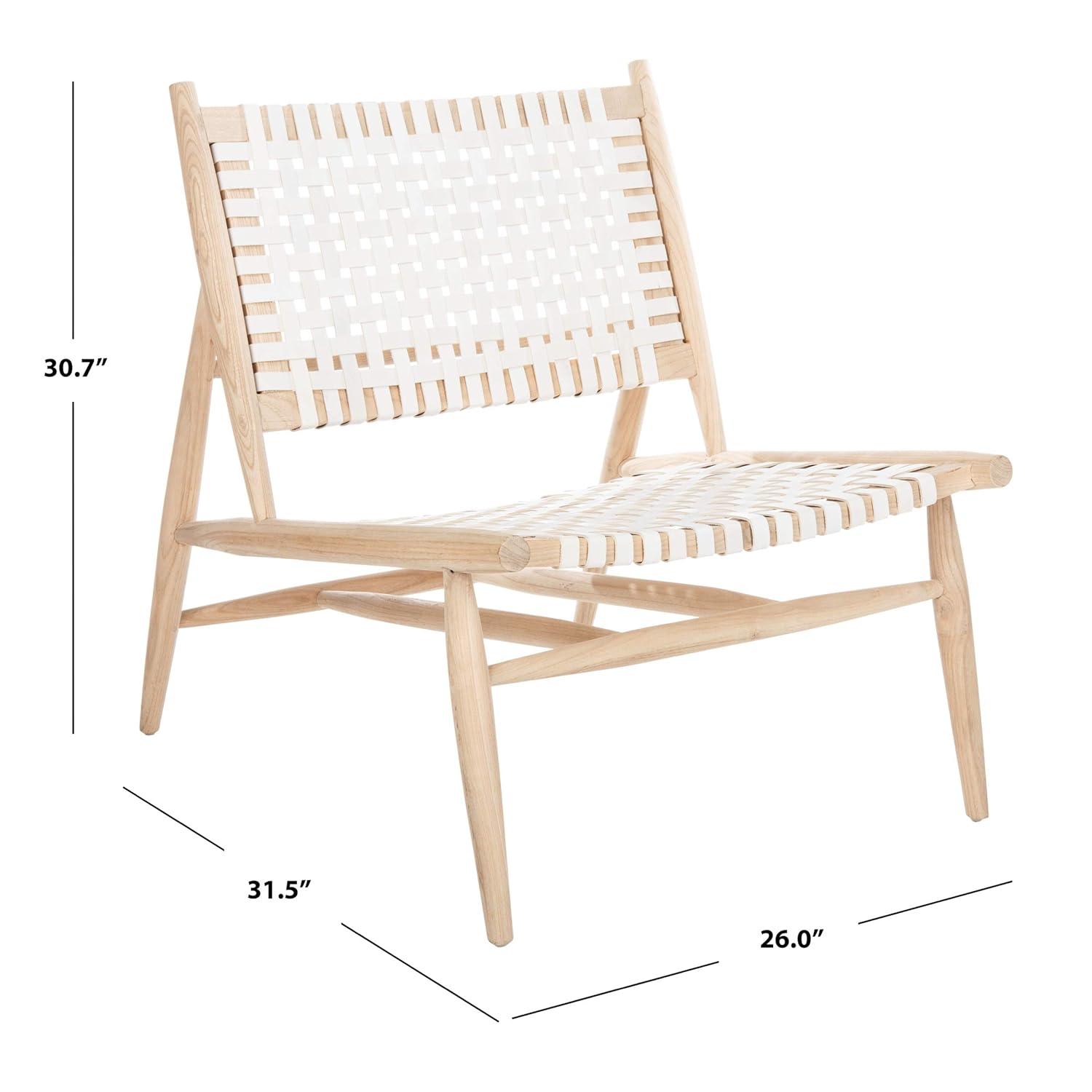 Soleil Accent Chair - ACH1001 - White/Natural - Safavieh