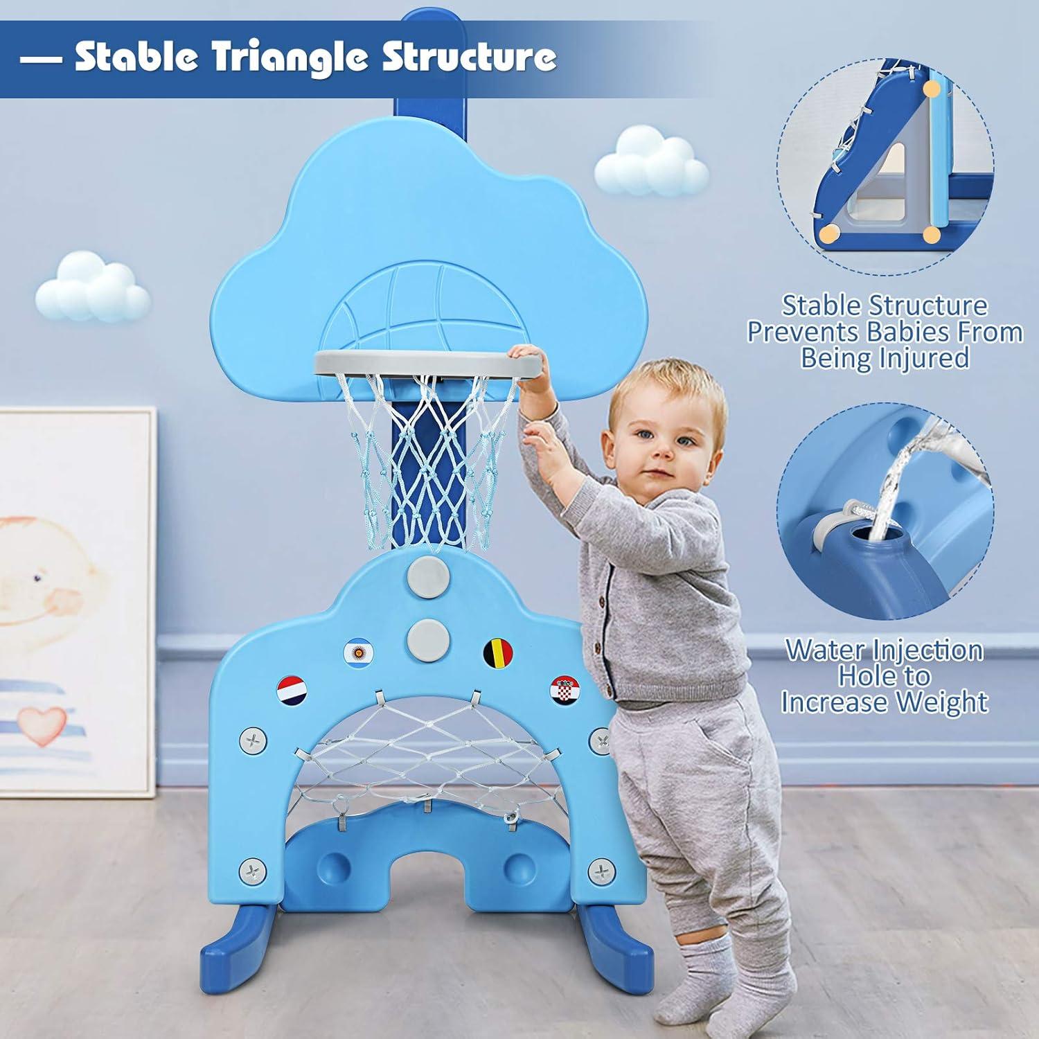 58.5" Outdoor Toddler Basketball Hoop (Ball Included)