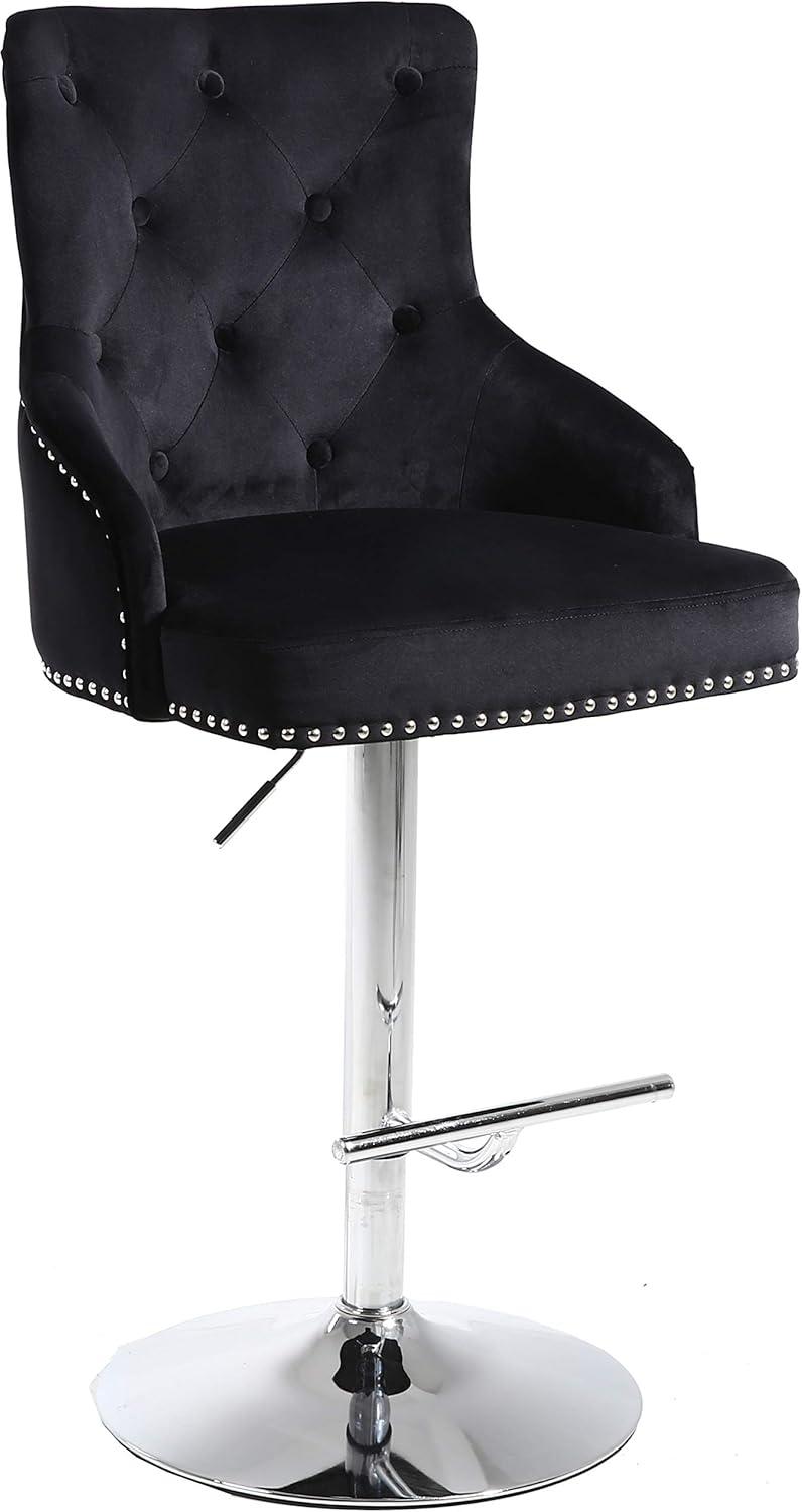 Meridian Furniture Claude Black Velvet Adjustable Stool