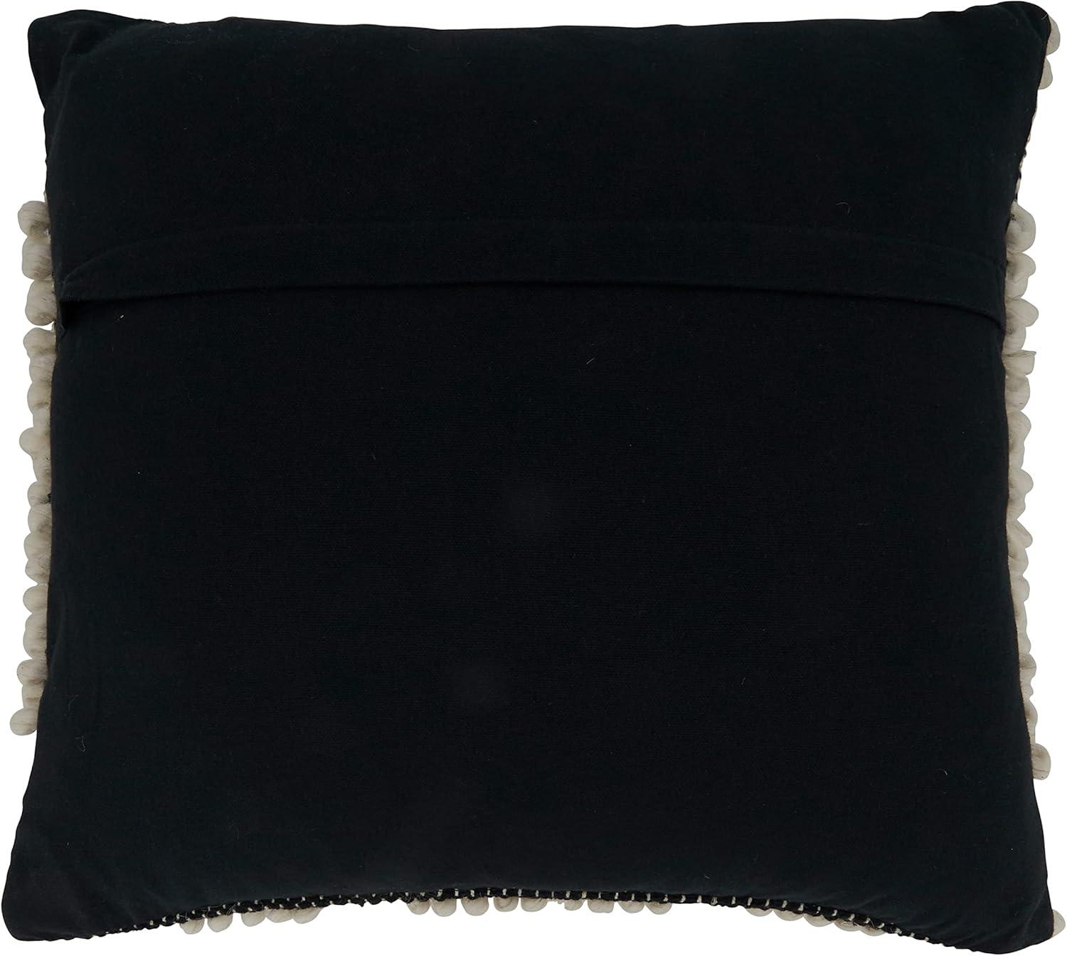 Black and White Cotton Euro Arrow Woven Pillow Cover