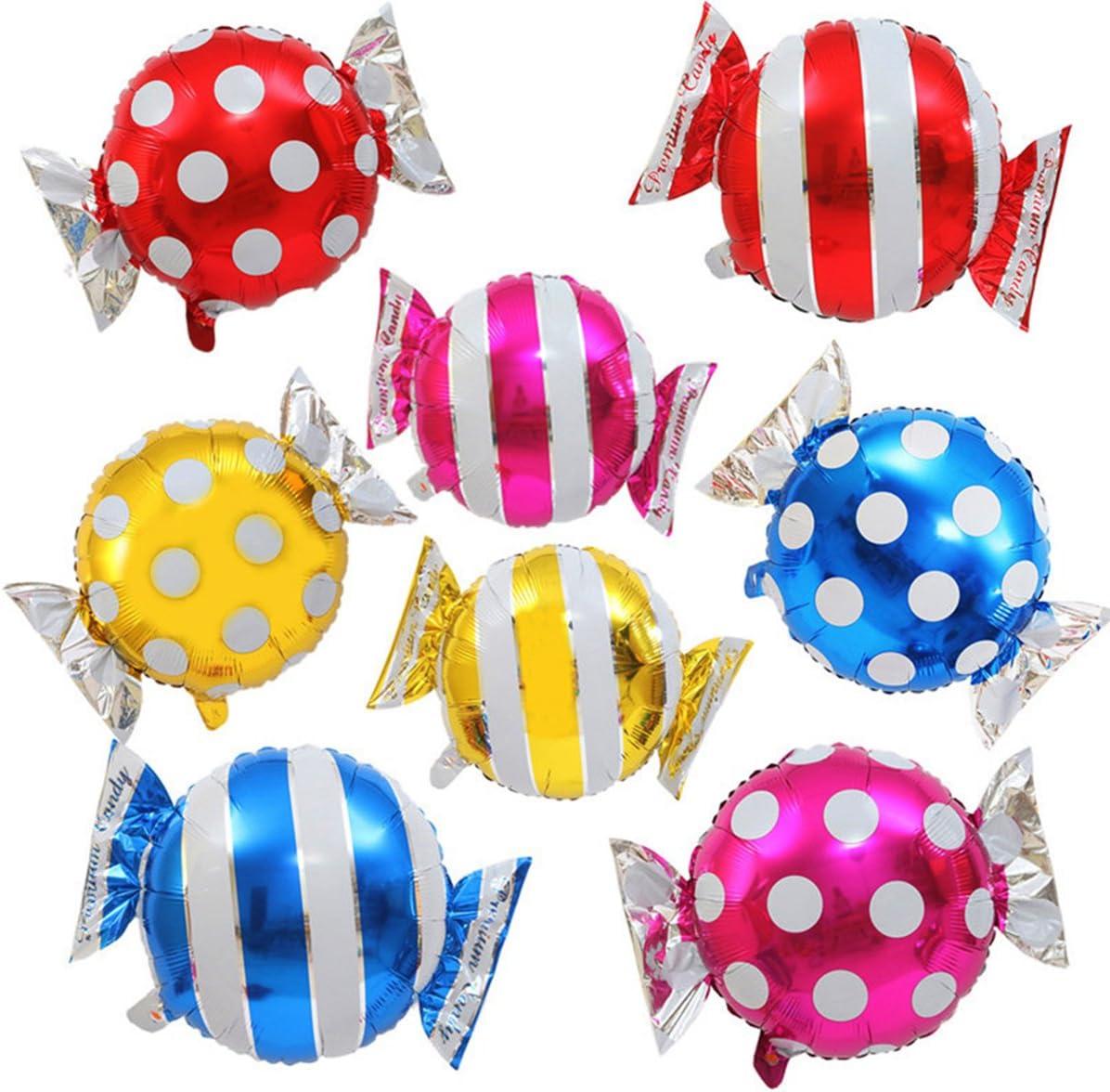 21 pcs 18" Sweet Candy Balloons, Round Lollipop Balloon Birthday Wedding Party Balloons