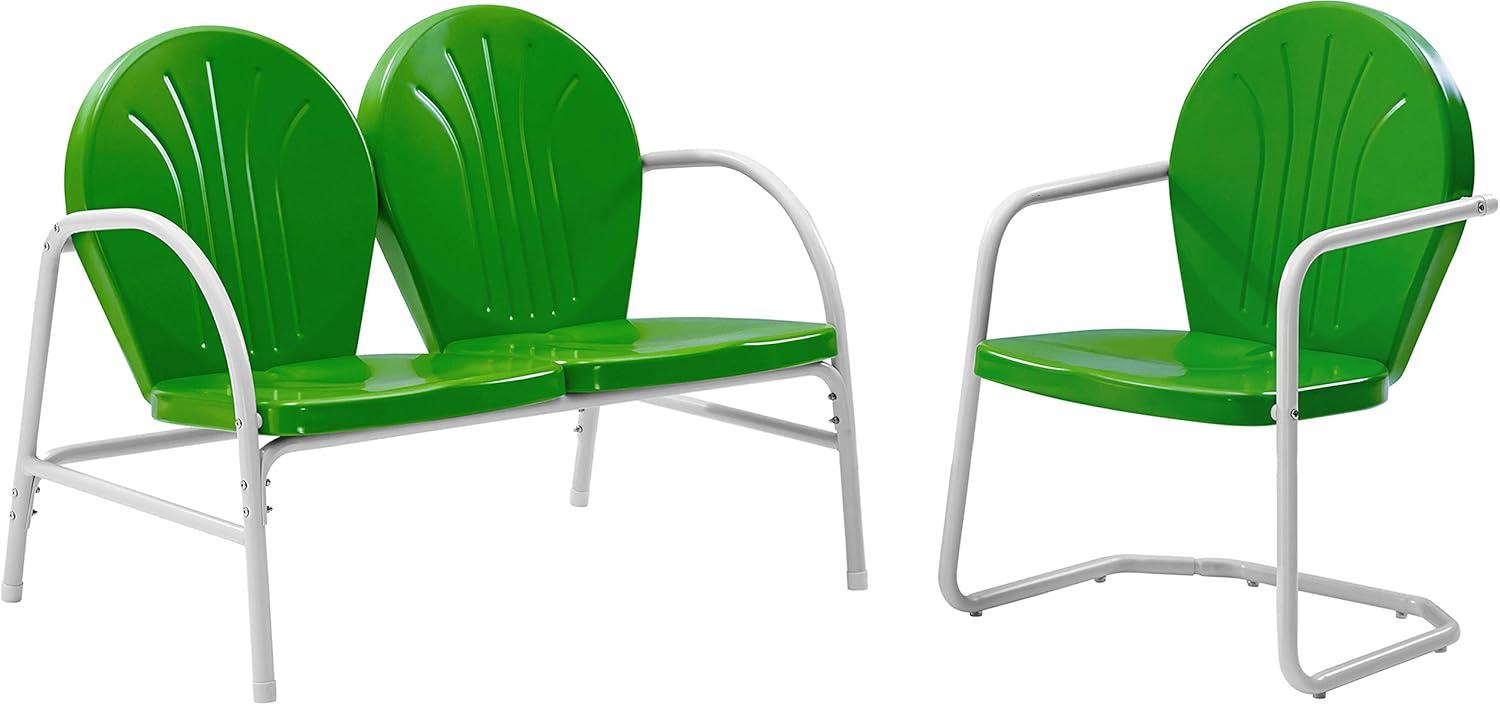 Griffith Green Steel 2-Piece Outdoor Loveseat Set