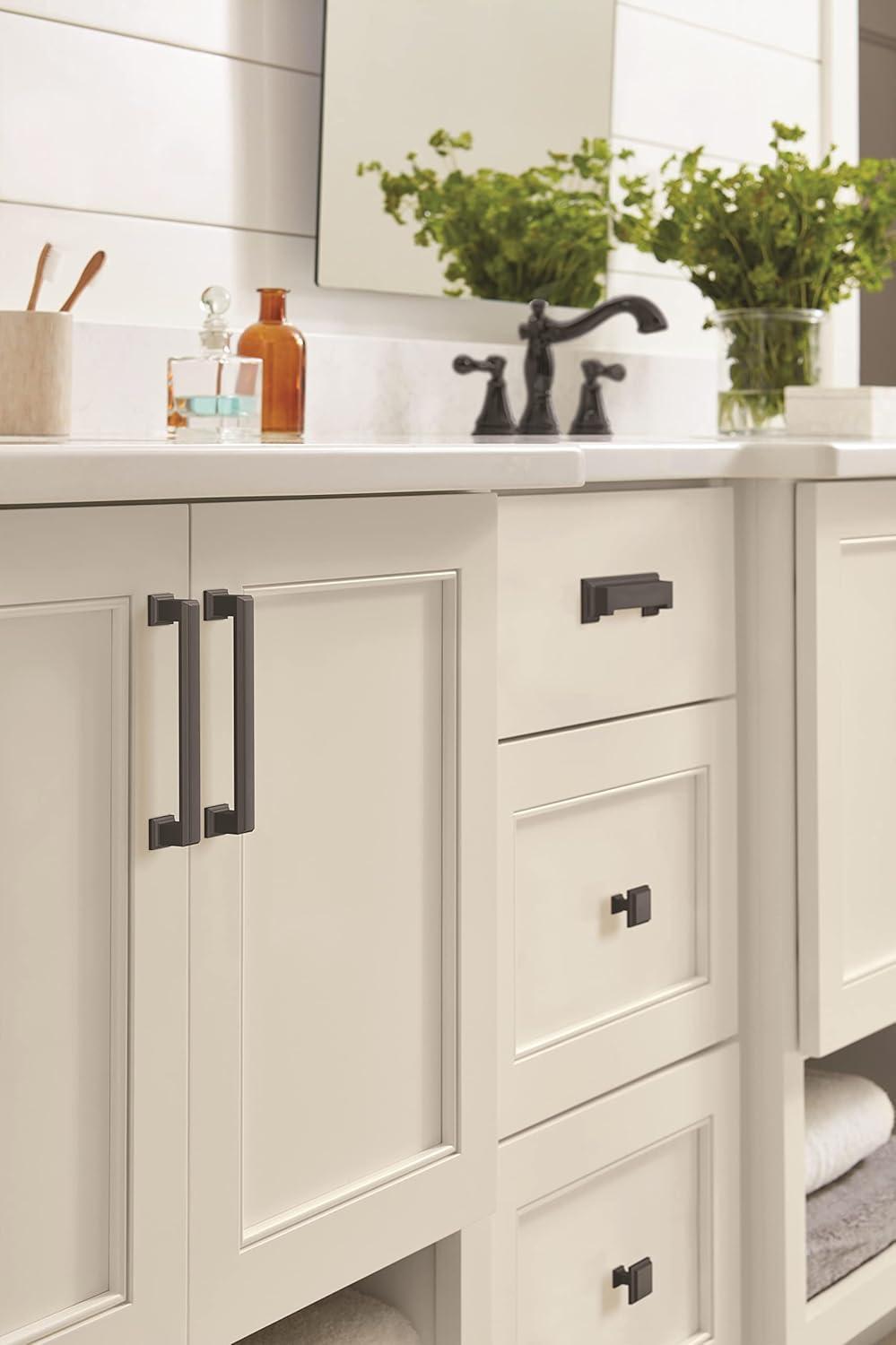 Amerock Appoint 5-1/16 inch (128mm) Center-to-Center Matte Black Cabinet Pull