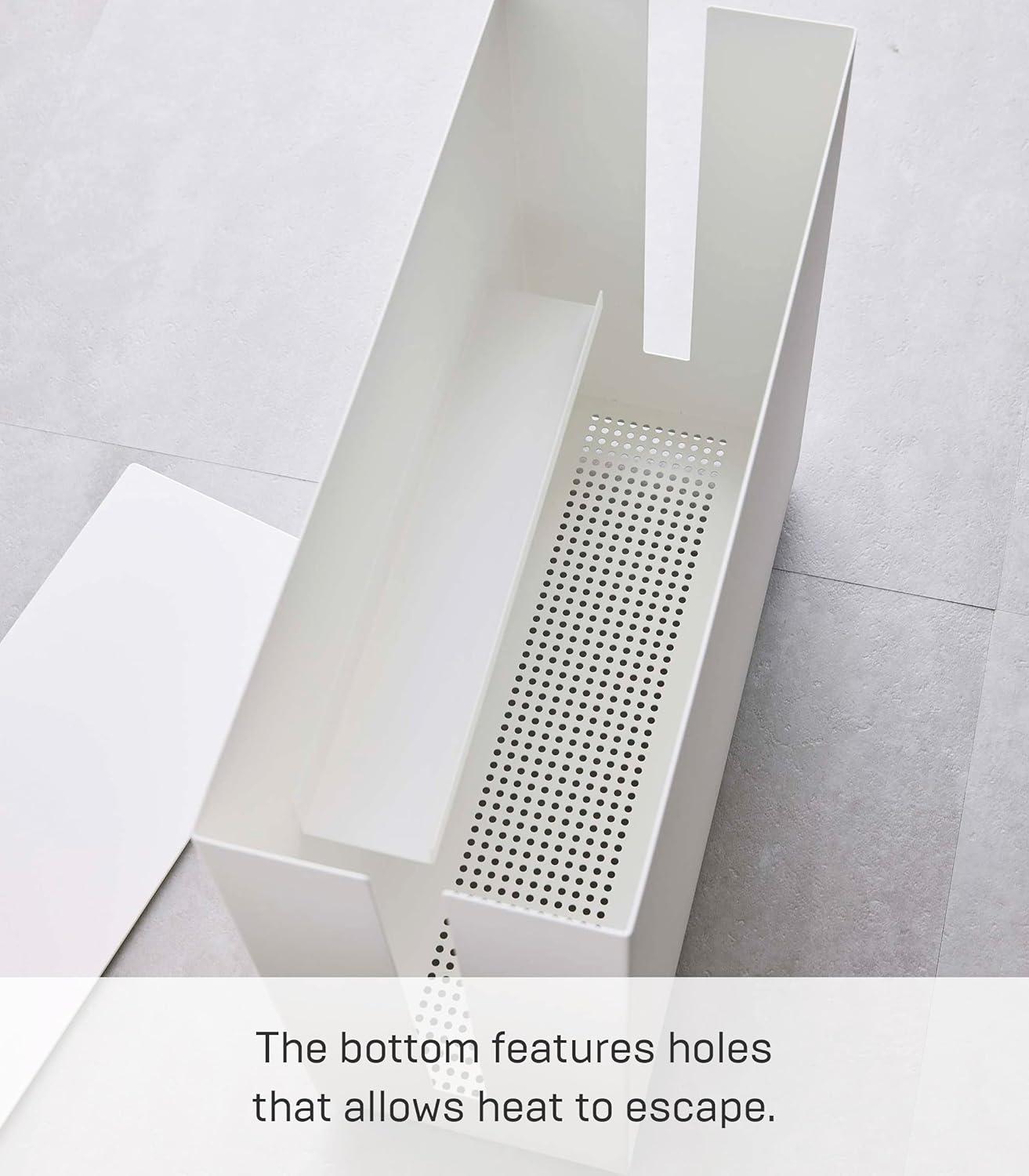 Yamazaki Home Tower Yamazaki Home Rolling Cable Management Cord Power Strip/Surge Protector Storage Organizer