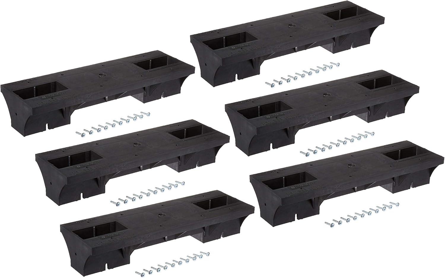 Heavy Duty Black Resin Shelf Bracket Set