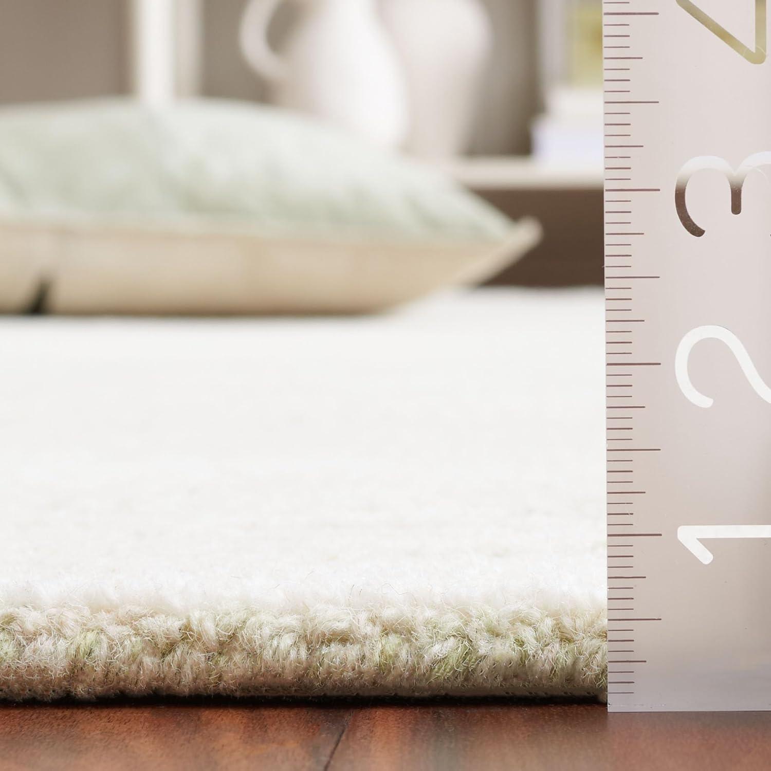 Abstract ABT340 Handmade Indoor Area Rug - Ivory/Rust - 4'x6' - Safavieh