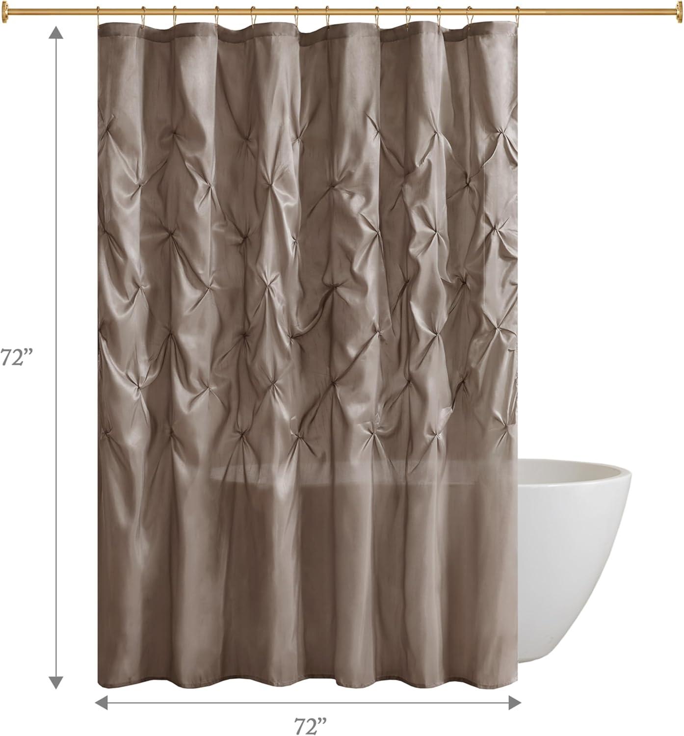 Madison Park Laurel Tufted Semi-Sheer Shower Curtain
