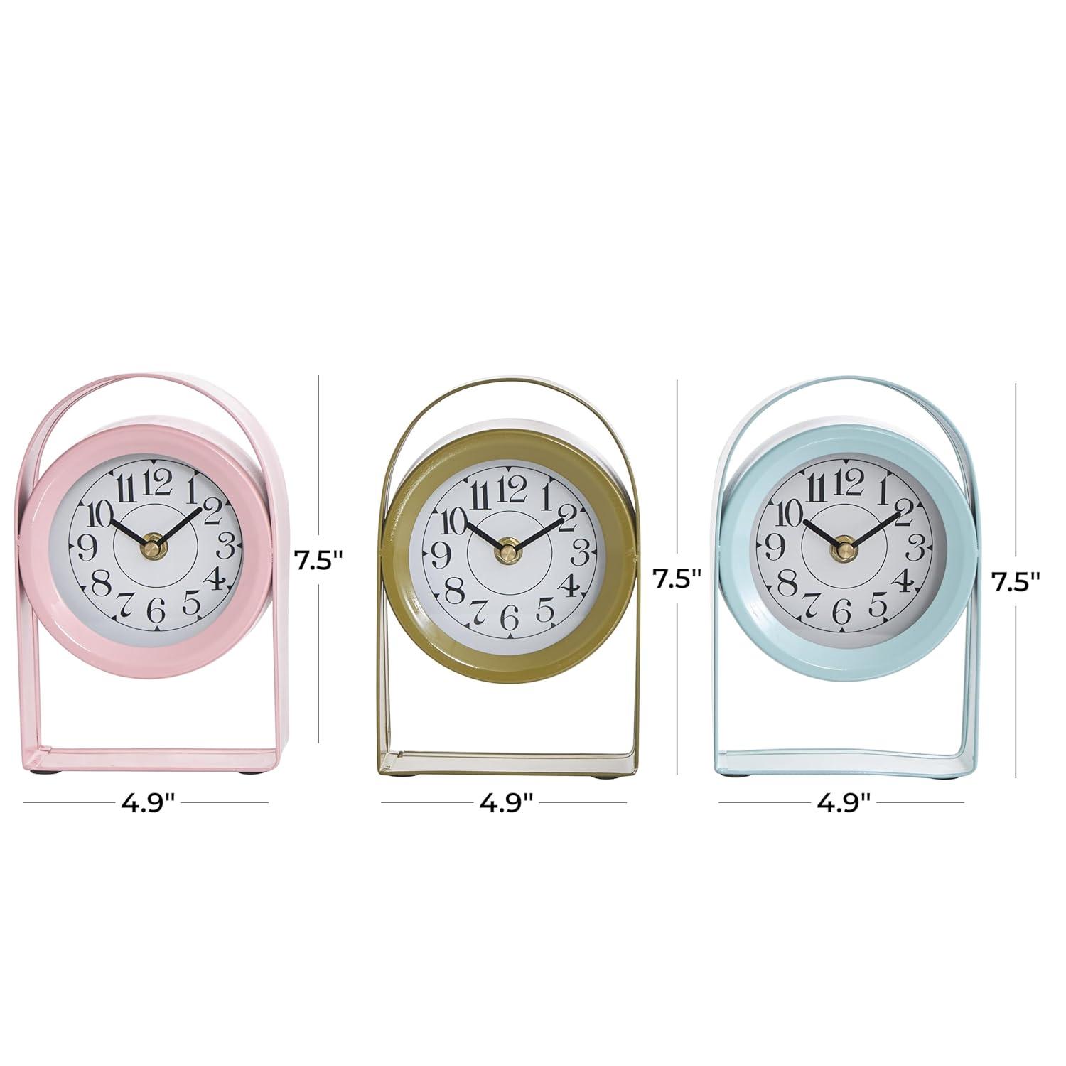 Lailah Metal Clock With Arched Stands (Set of 3)