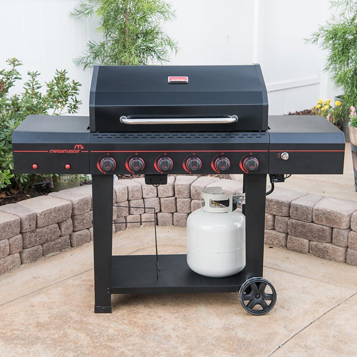 Megamaster 6 - Burner Freestanding Liquid Propane Gas Grill