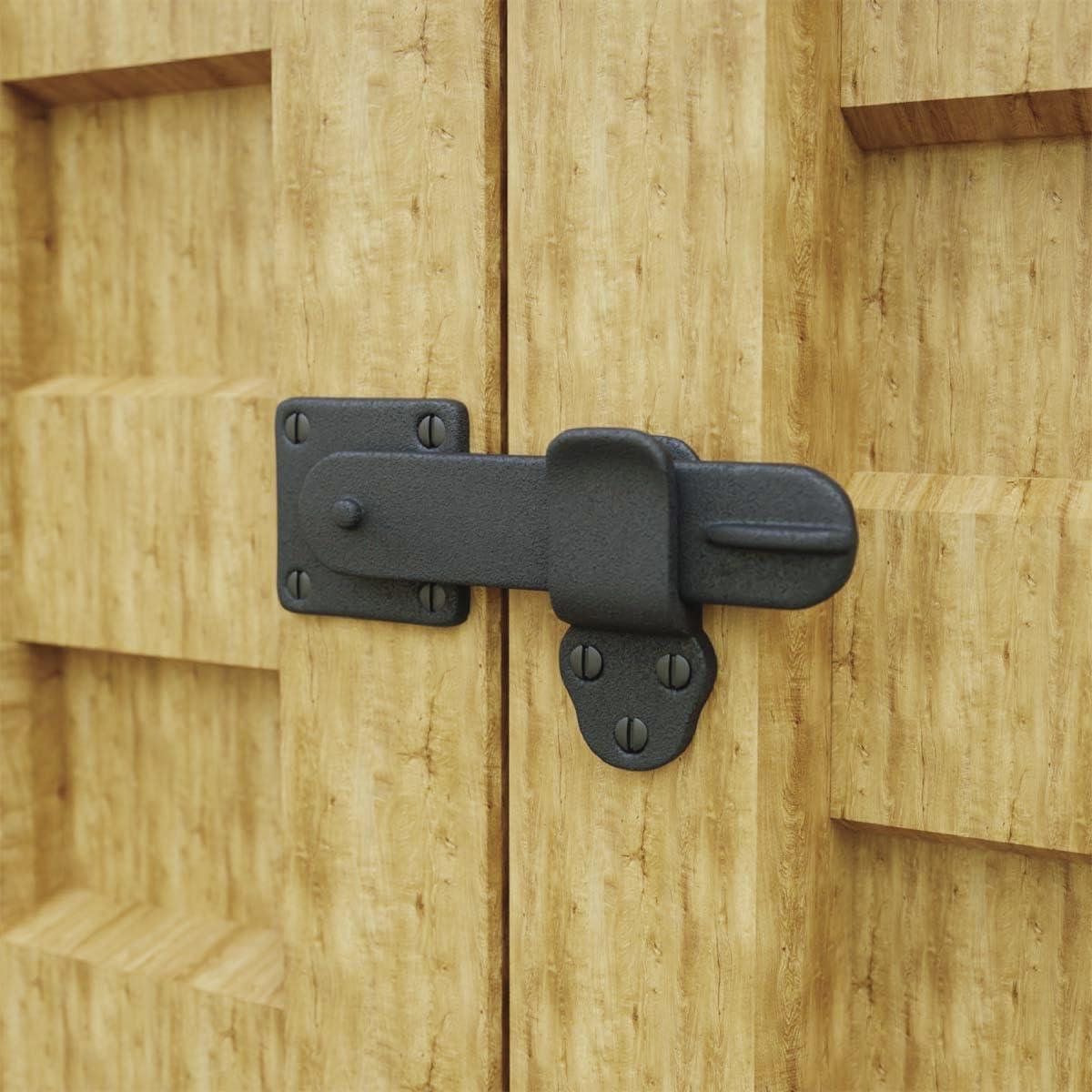 Black Wrought Iron Cabinet Barn Door Gate Latch with Screws