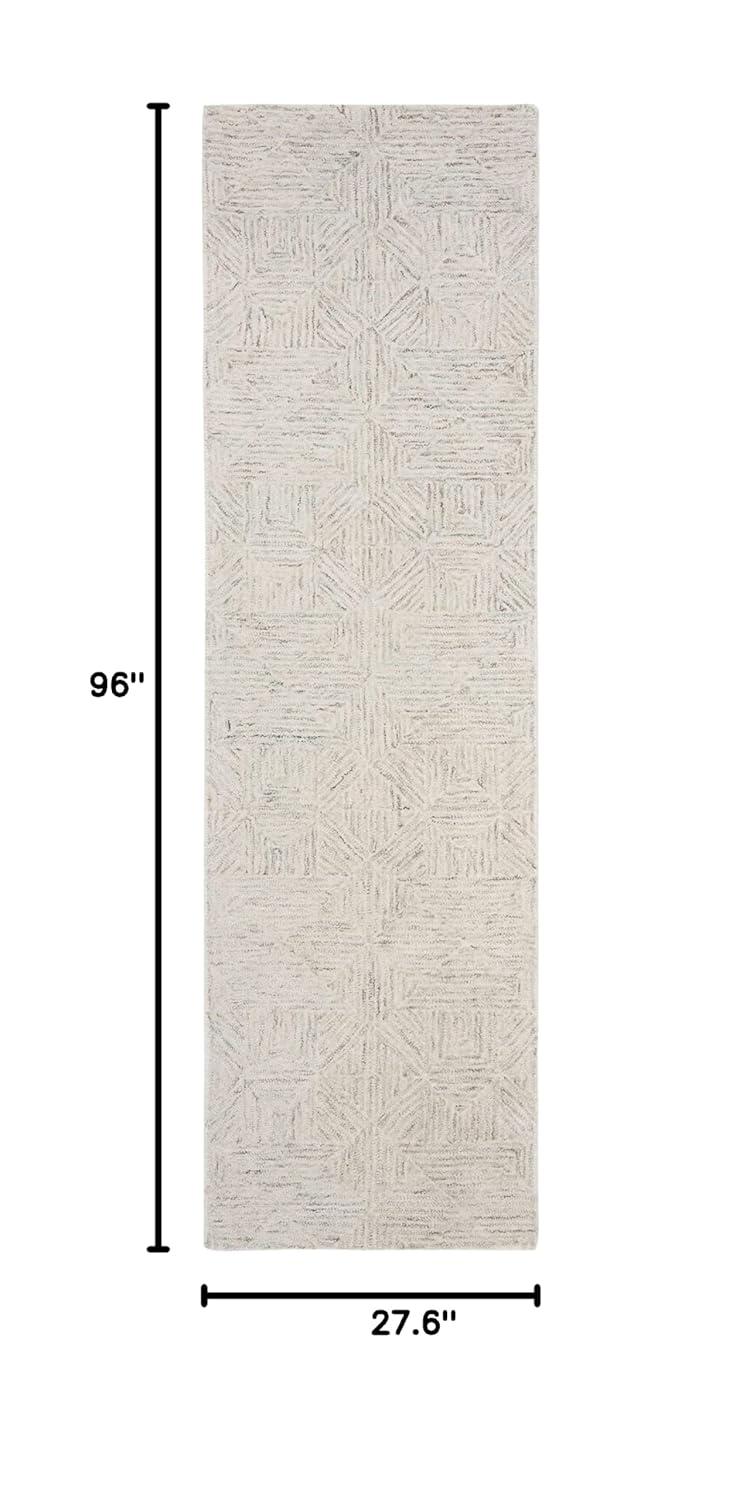 Abstract ABT763 Handmade Indoor Runner - Light Blue - 2'-3"x8' - Safavieh