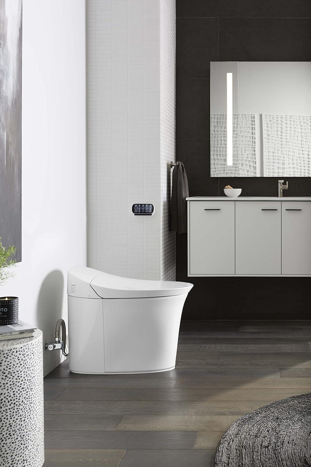 Veil Comfort Height Intelligent Skirted One-Piece Elongated Dual-Flush Toilet