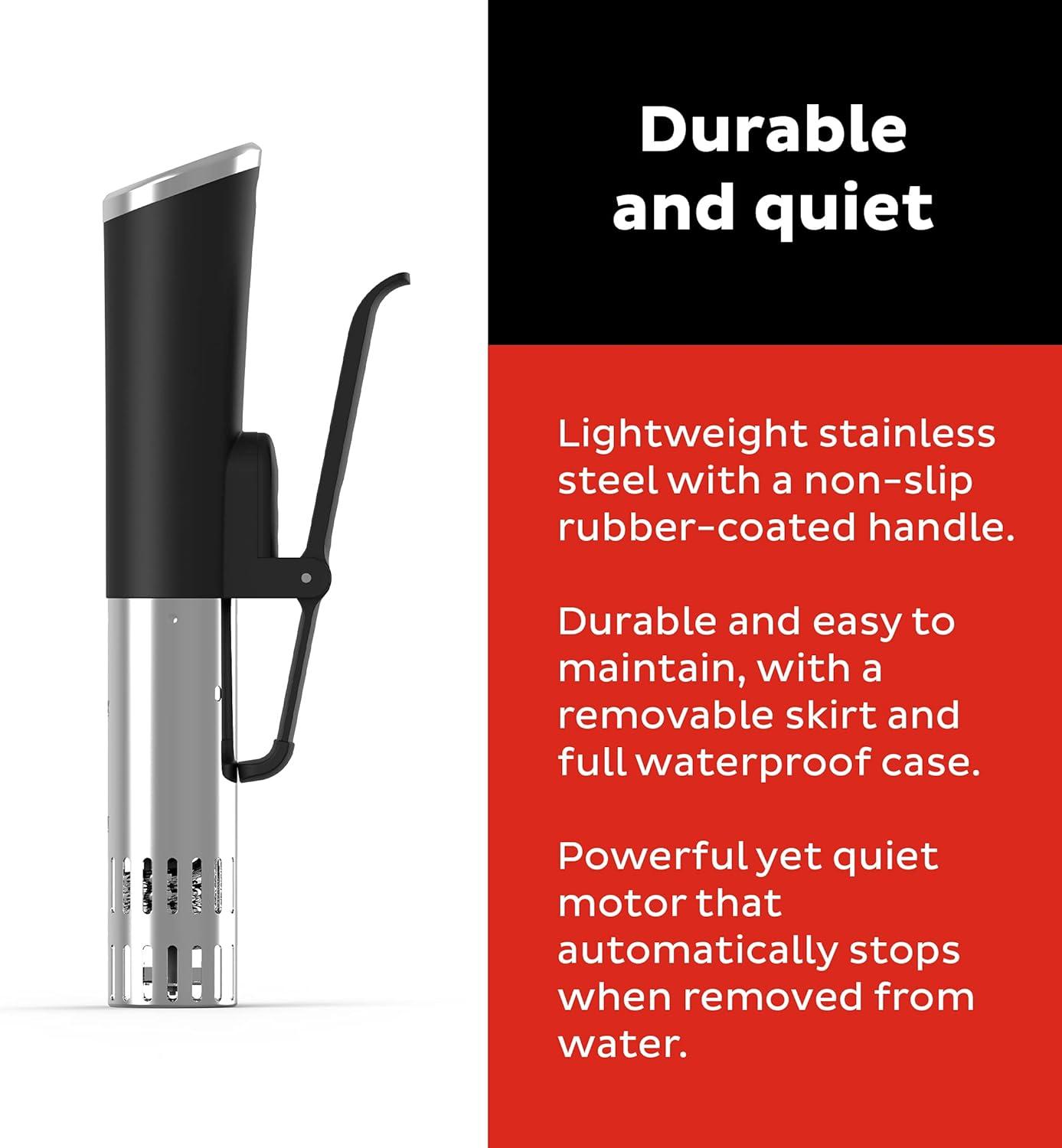 Slim Black and Silver Sous Vide Precision Cooker