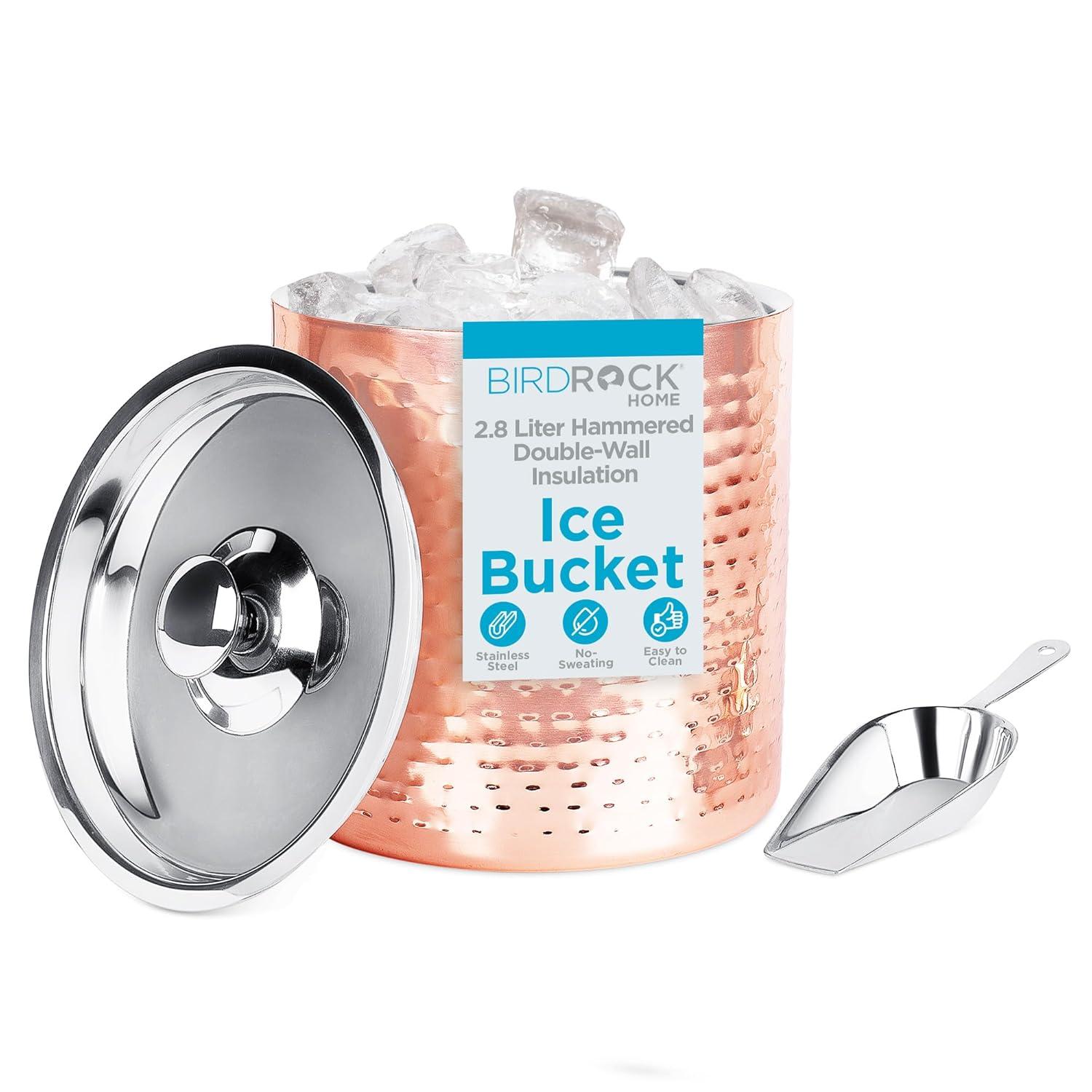 BirdRock Home Stainless Steel Ice Bucket