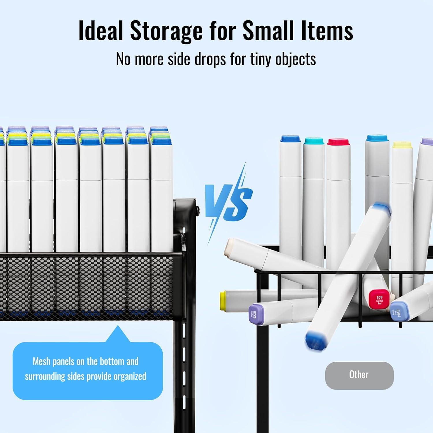 2-Tier Metal Under Sink Organizer, Pull Out Smoothly Under Kitchen Sink Organizer with Track, Large Capacity Heavy Load Under Sink Storage for Kitchen and Bathroom