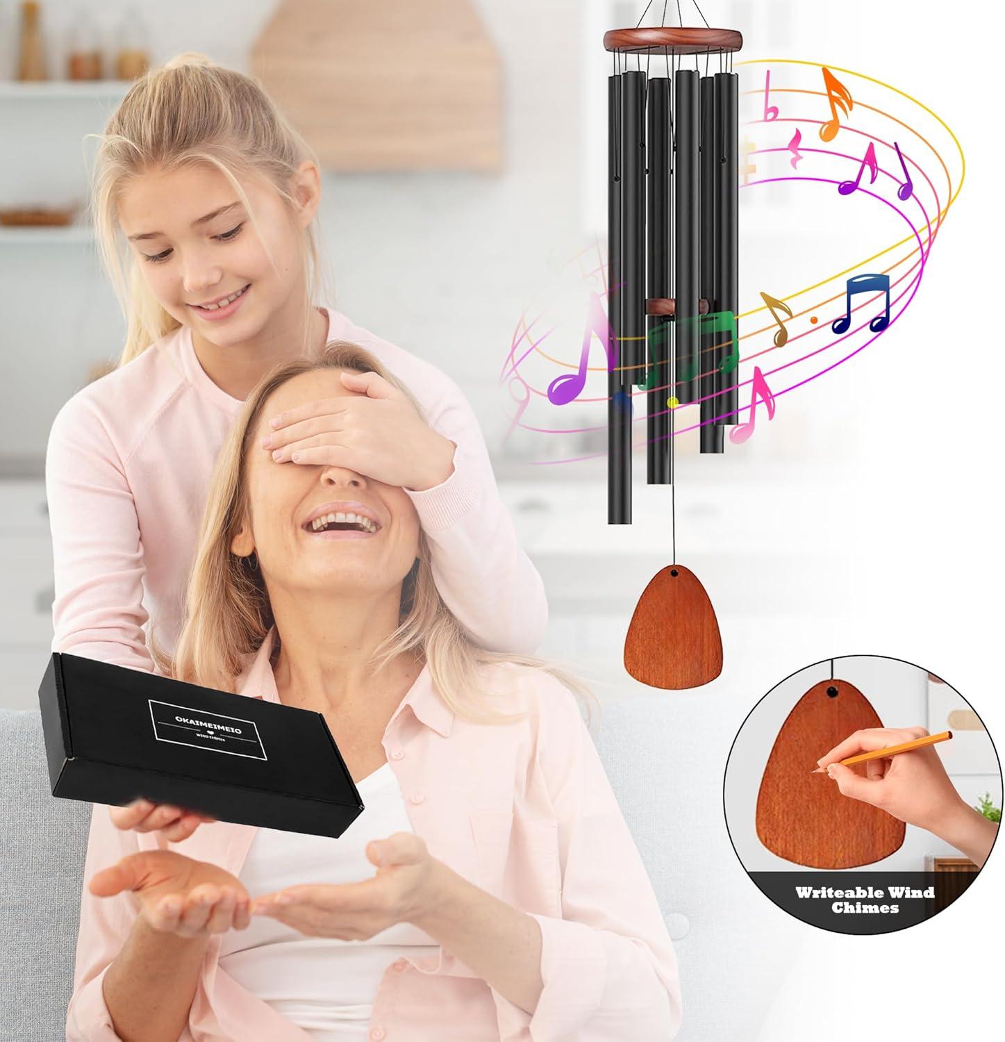 Sympathy Gifts for Loss of Loved One 32" Memorial Wind Chimes for Loss of Loved One Bereavement Condolence Gifts Sympathy Windchimes Memory Wind Chime with Memorial Card