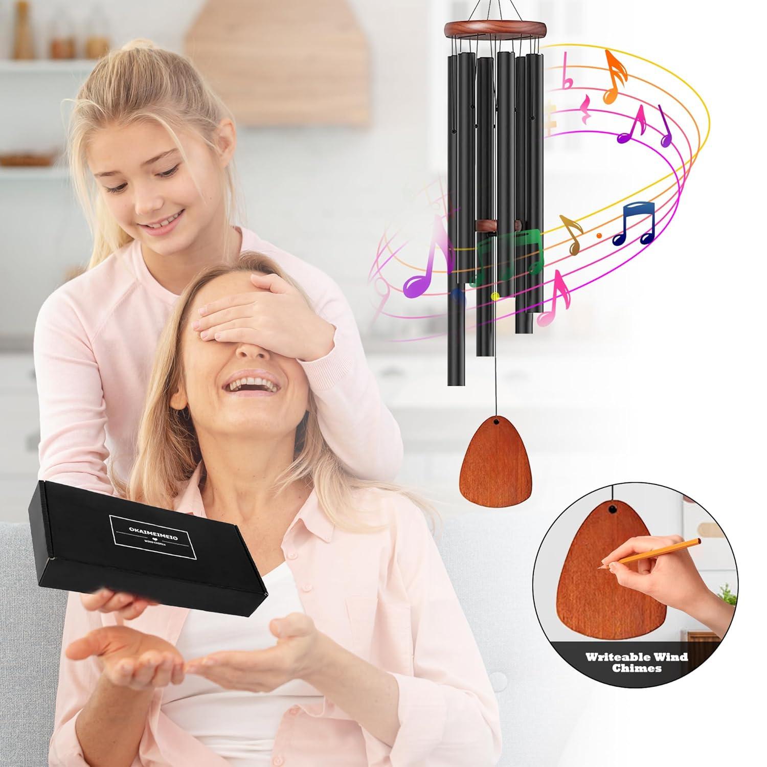 Sympathy Gifts for Loss of Loved One 32" Memorial Wind Chimes for Loss of Loved One Bereavement Condolence Gifts Sympathy Windchimes Memory Wind Chime with Memorial Card