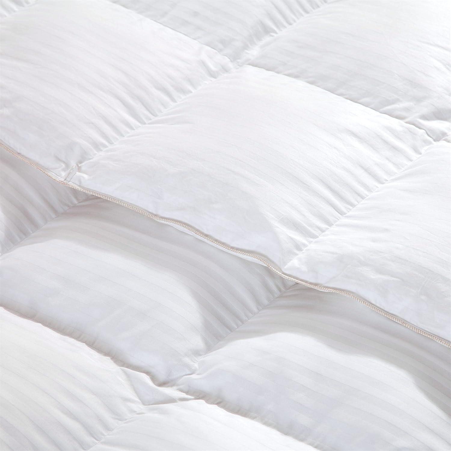 Luxurious King White Cotton Goose Down Comforter