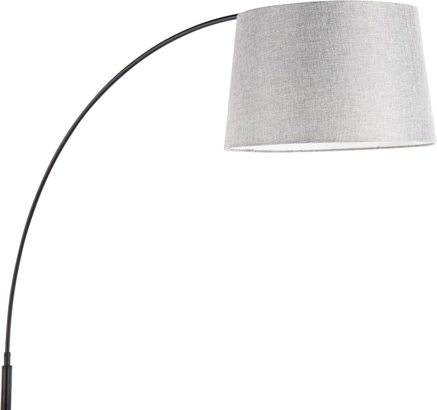 LumiSource March Contemporary Floor Lamp: Marble Base, Linen Drum Shade, UL Listed, 60W