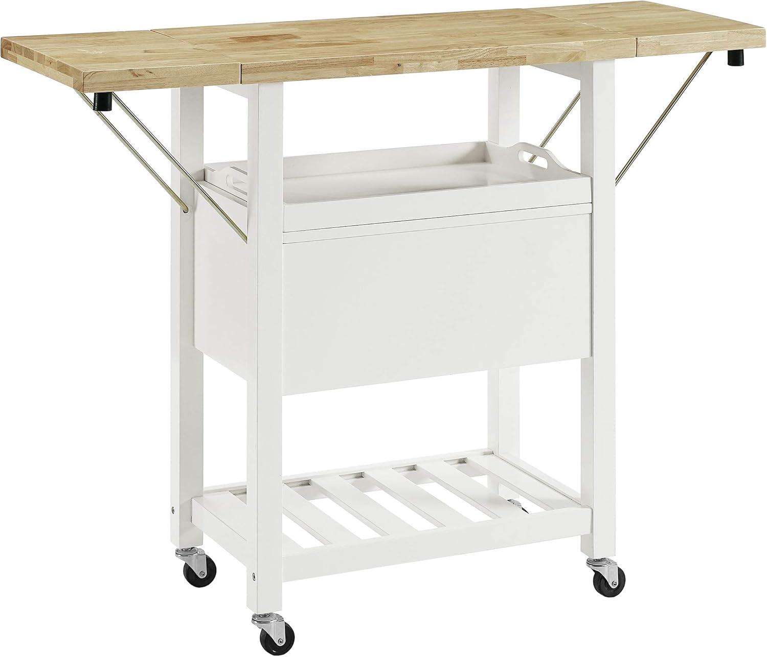 Bristol Double Drop Leaf Kitchen Cart White - Crosley