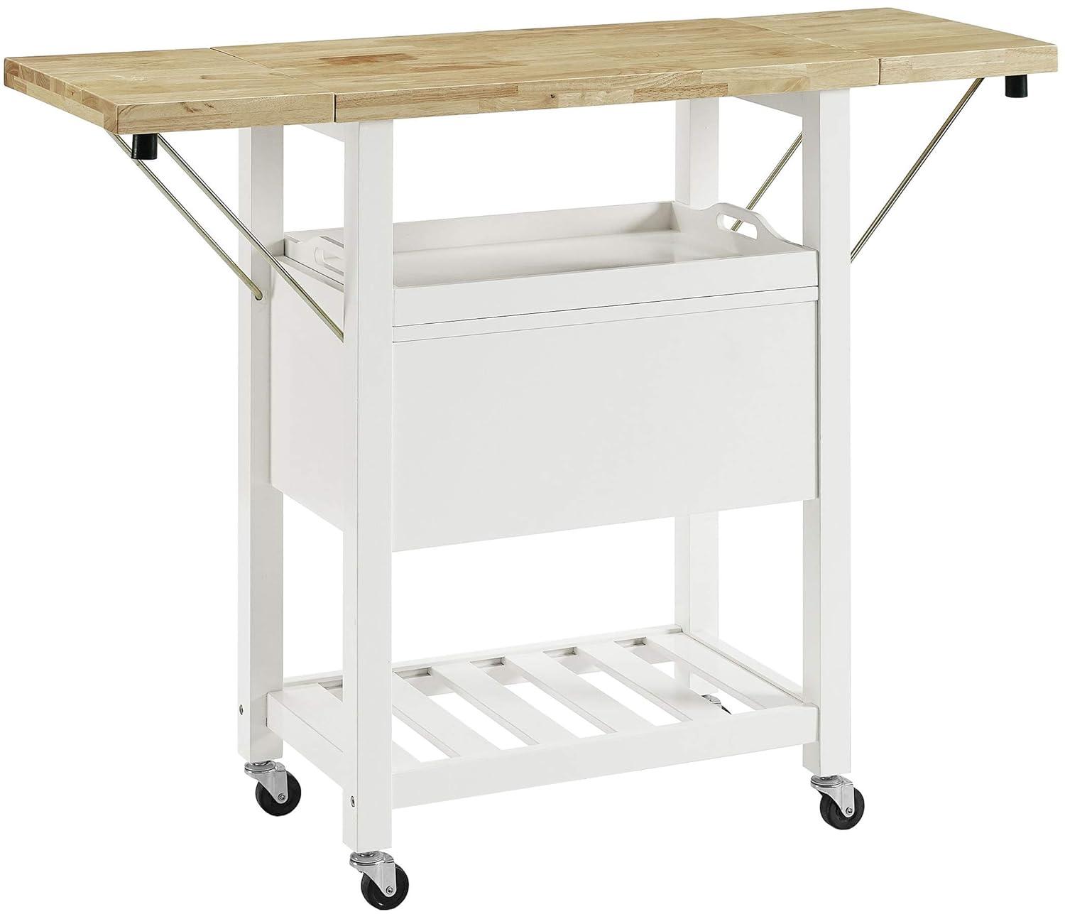 Bristol Double Drop Leaf Kitchen Cart White - Crosley