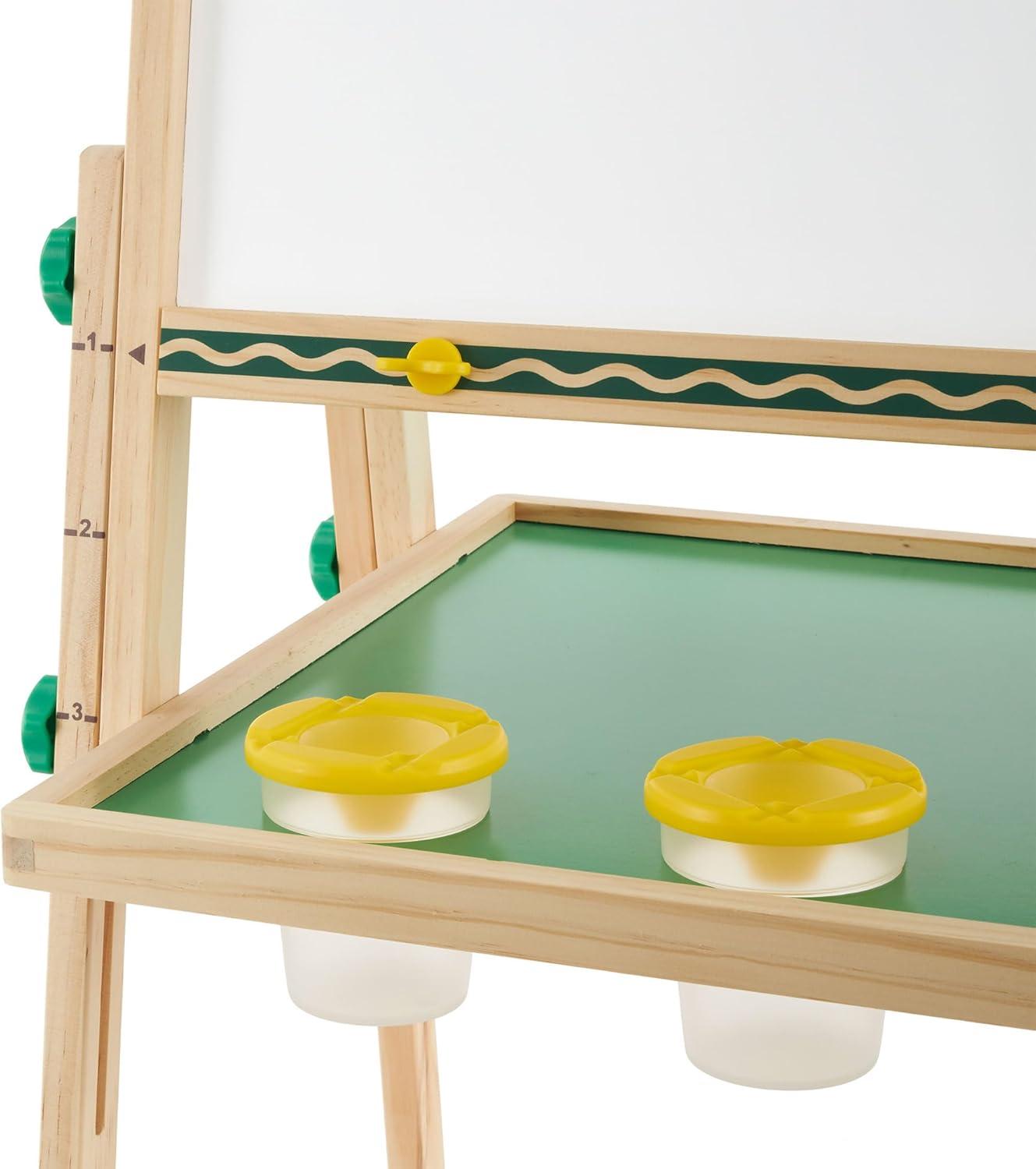 Crayola Kids Dual Sided Wooden Art Easel with Chalk and Dry Erase Markers